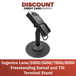 Ingenico Lane 3000 / 5000 / 7000 / 8000 Freestanding Swivel and Tilt Metal Stand with Round Plate