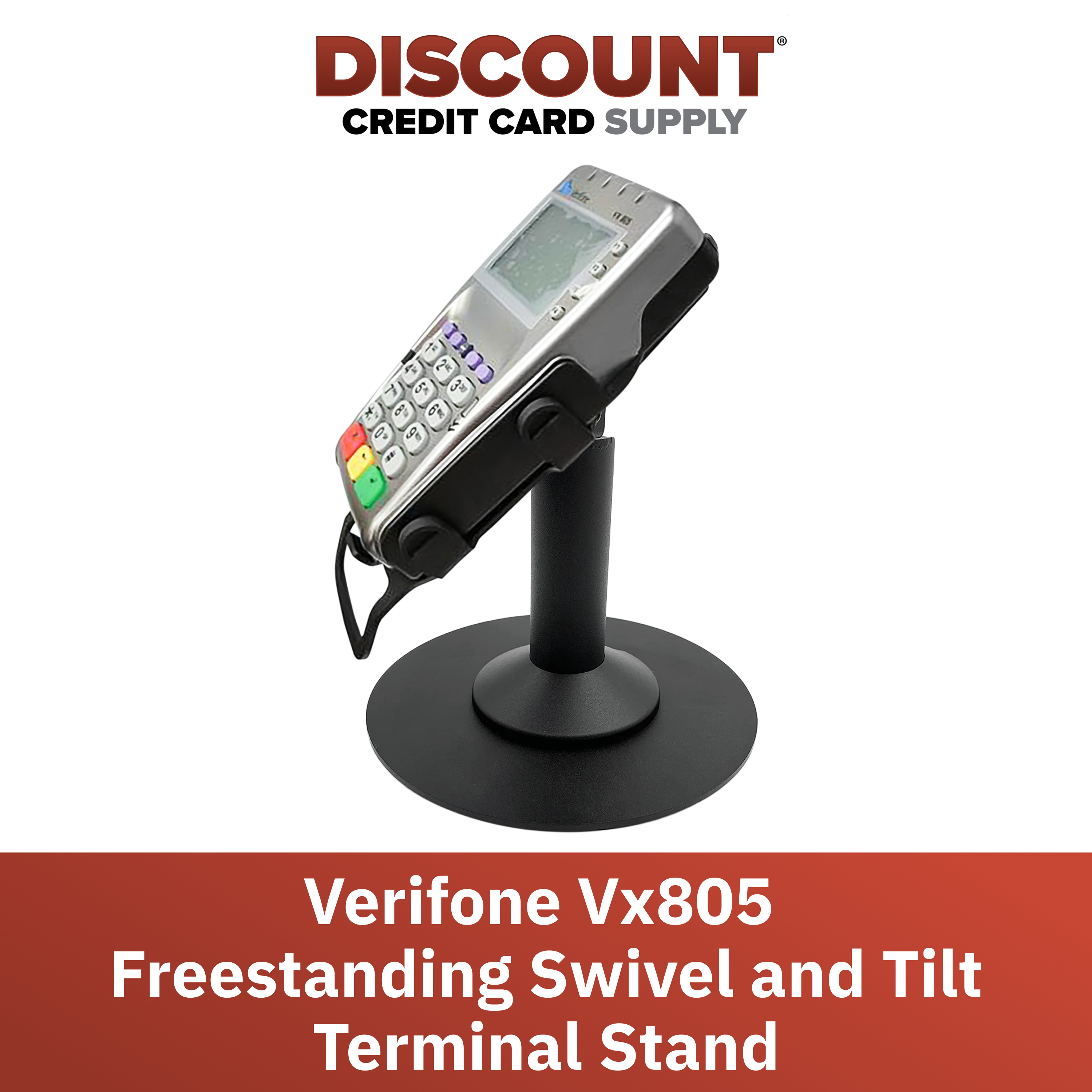 Verifone Vx805 Freestanding Swivel and Tilt Stand with Round Plate