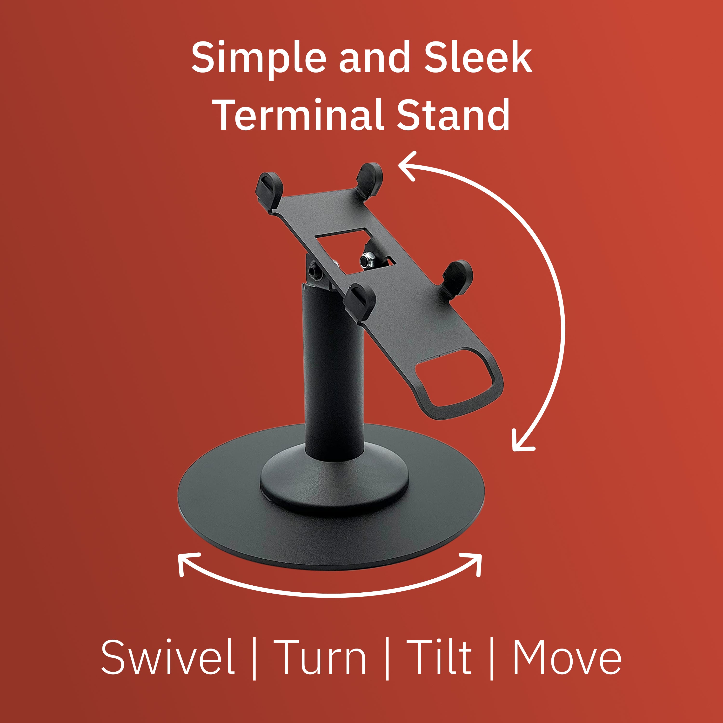 Verifone V400M Freestanding Swivel and Tilt Stand with Round Plate