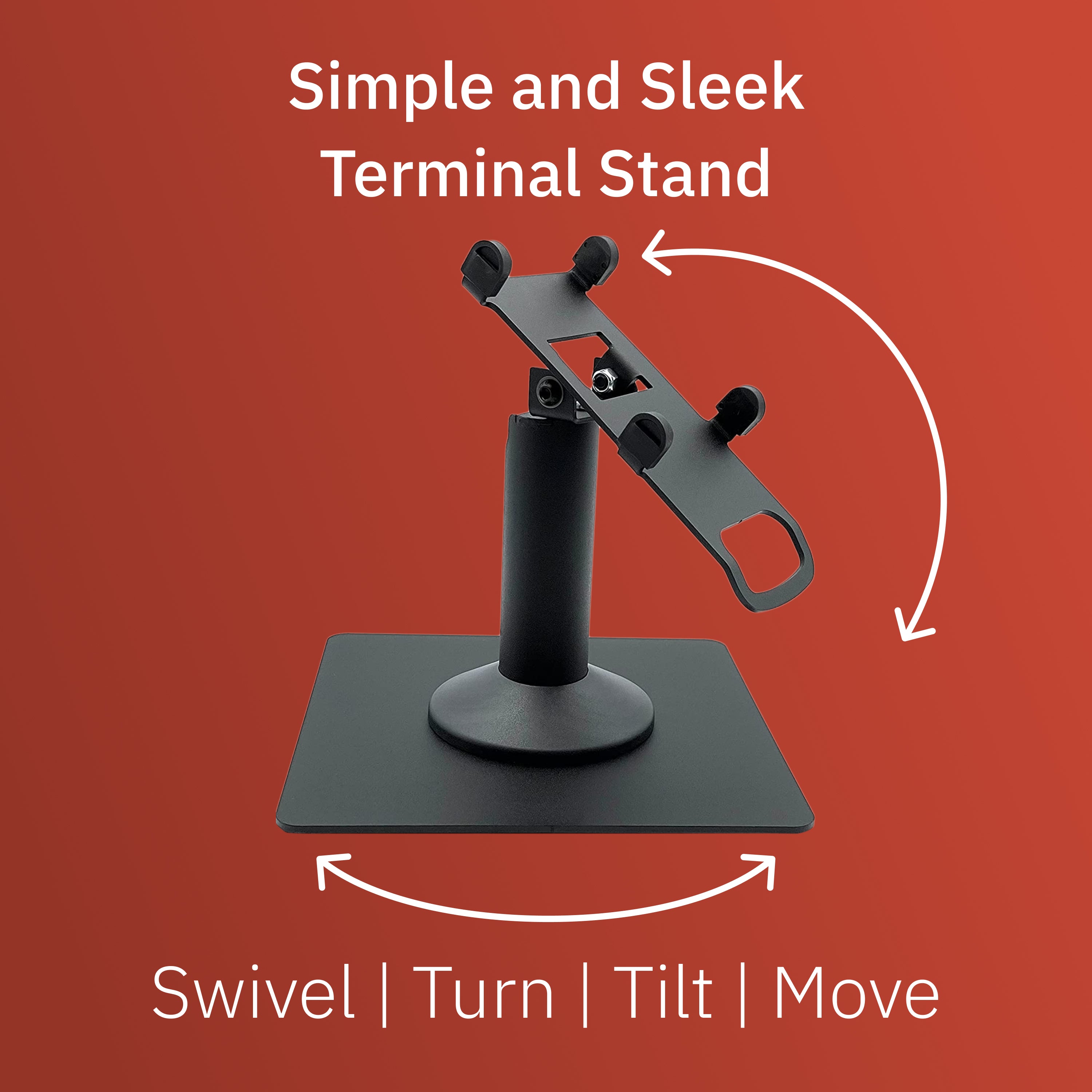 Verifone V400M Freestanding Swivel and Tilt Stand with Square Plate