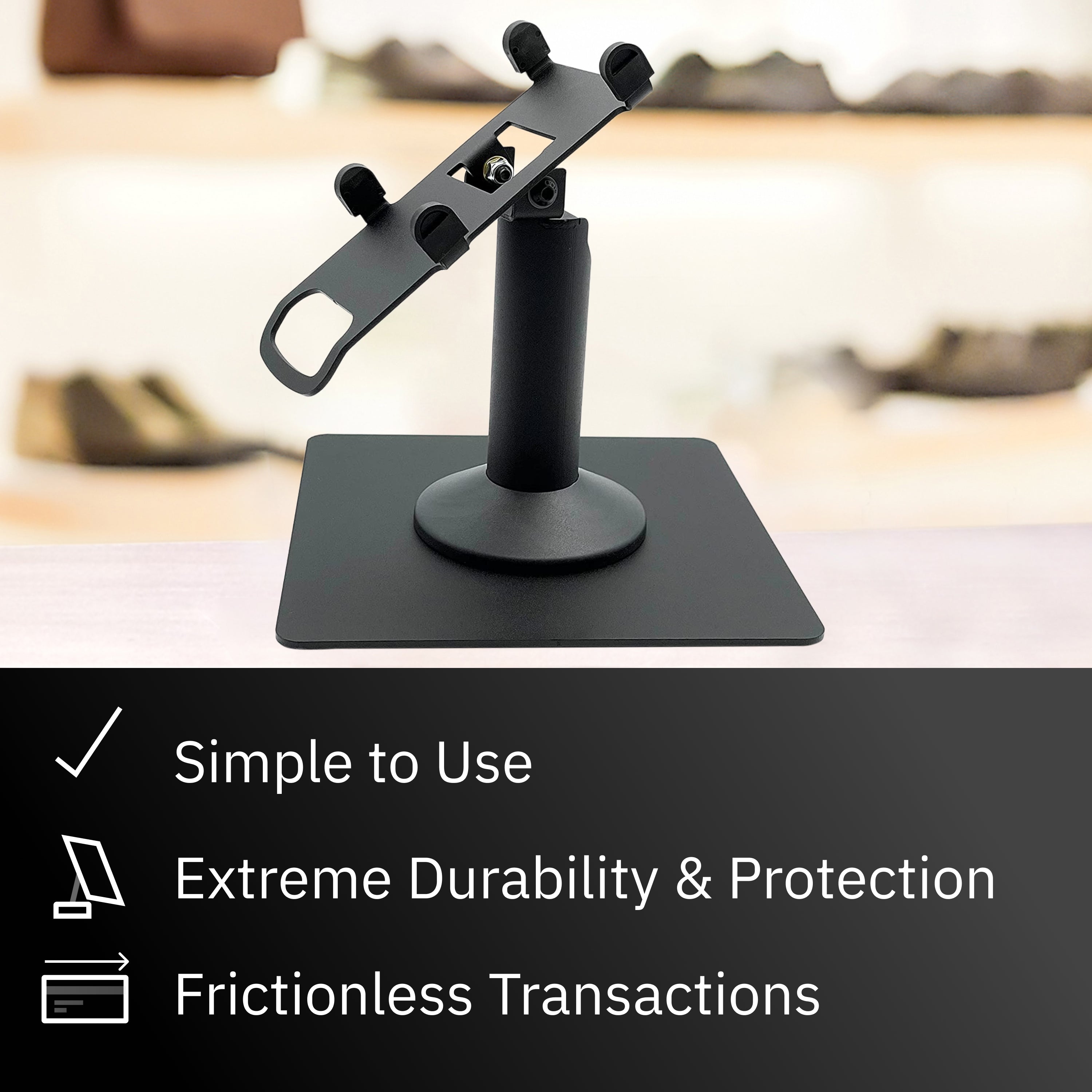 Verifone V400M Freestanding Swivel and Tilt Stand with Square Plate