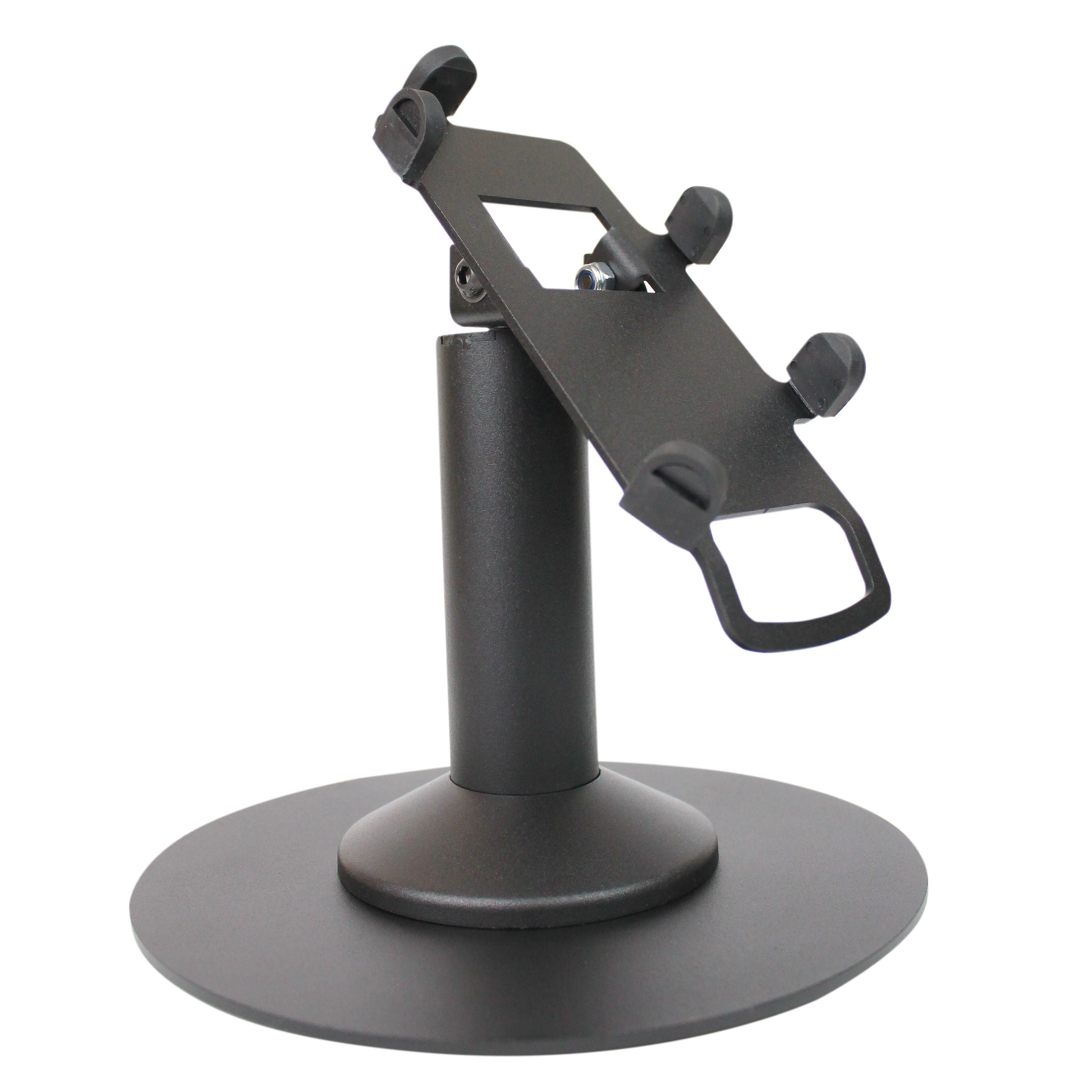 First Data RP10 PIN Pad Freestanding Swivel and Tilt Metal Stand with Round Plate - DCCSUPPLY.COM