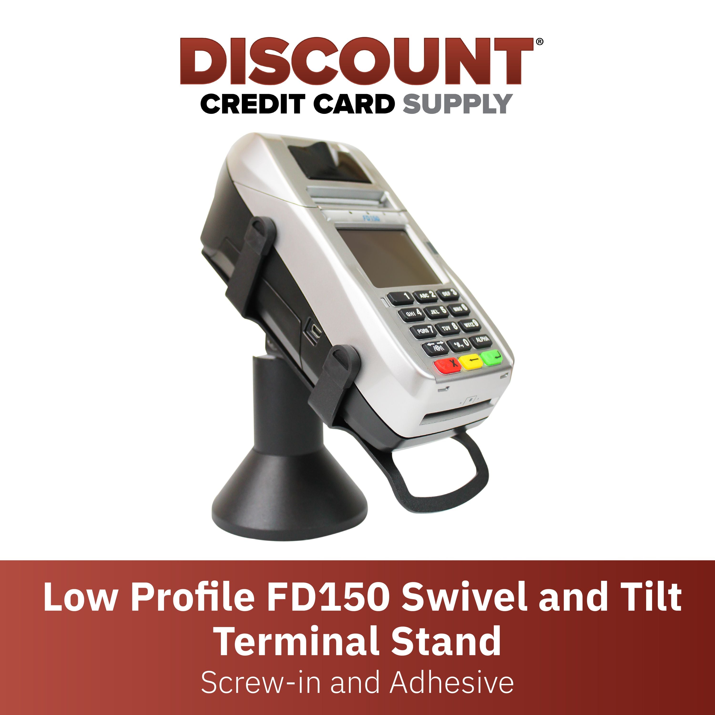 First Data FD150 Low Profile Swivel and Tilt Metal Stand - DCCSUPPLY.COM