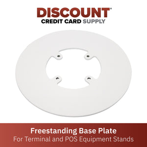 Freestanding Round Base Plate - White - DCCSUPPLY.COM