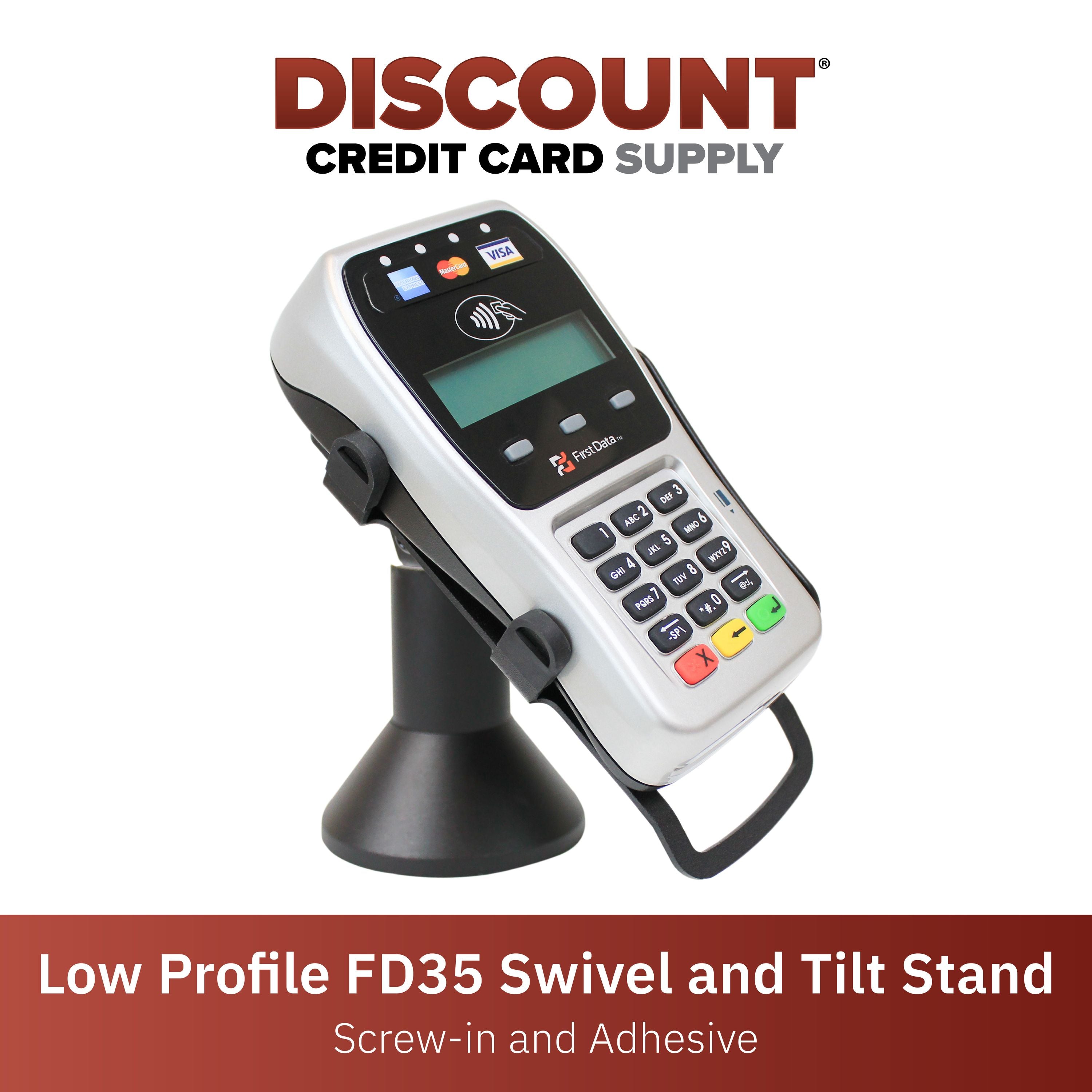 First Data FD35/ FD40 PIN Pad Low Profile Swivel and Tilt Metal Stand - DCCSUPPLY.COM