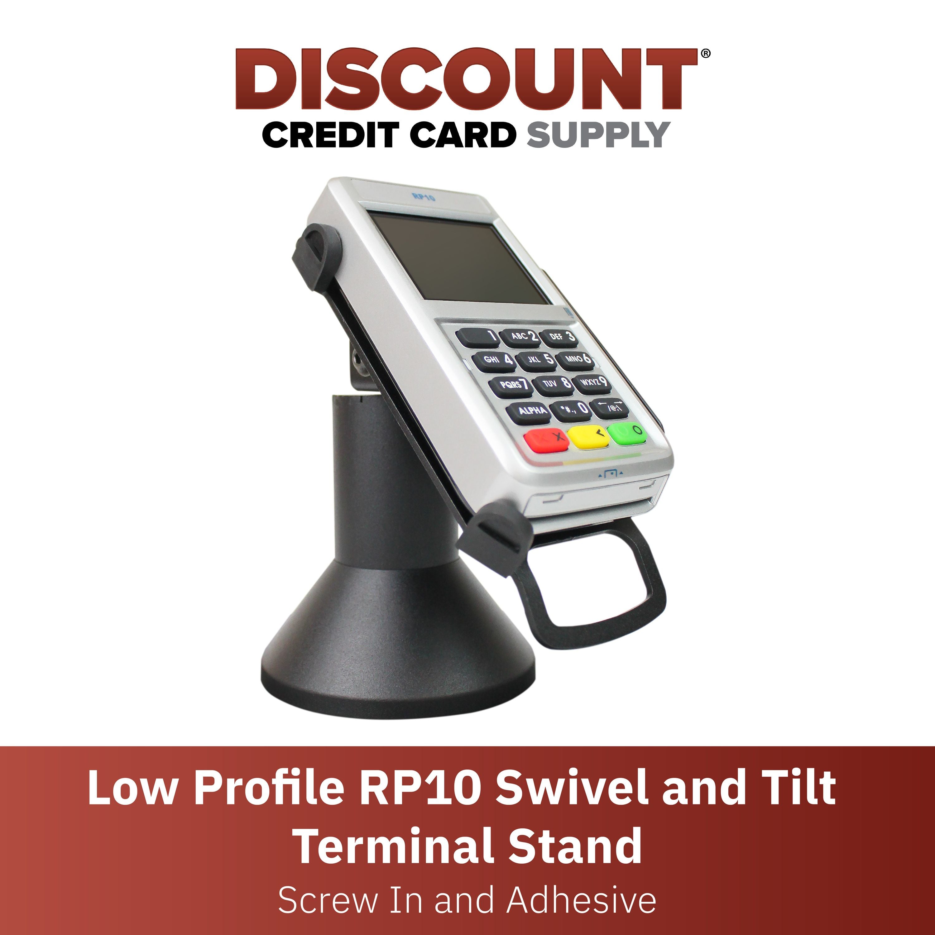First Data RP10 PIN Pad Low Profile Swivel and Tilt Metal Stand - DCCSUPPLY.COM
