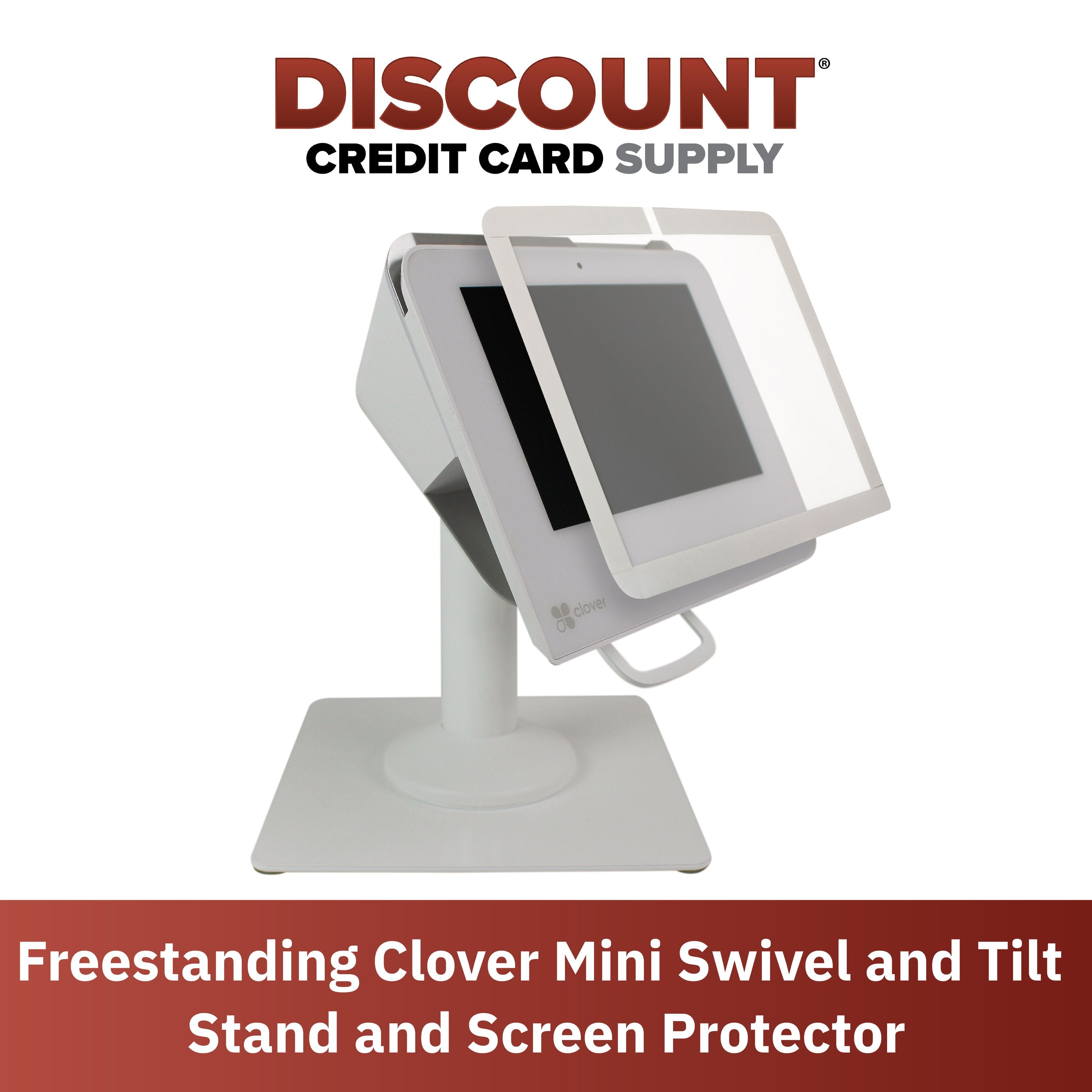 Clover Mini Freestanding Swivel and Tilt Metal Stand and Screen Protector - DCCSUPPLY.COM