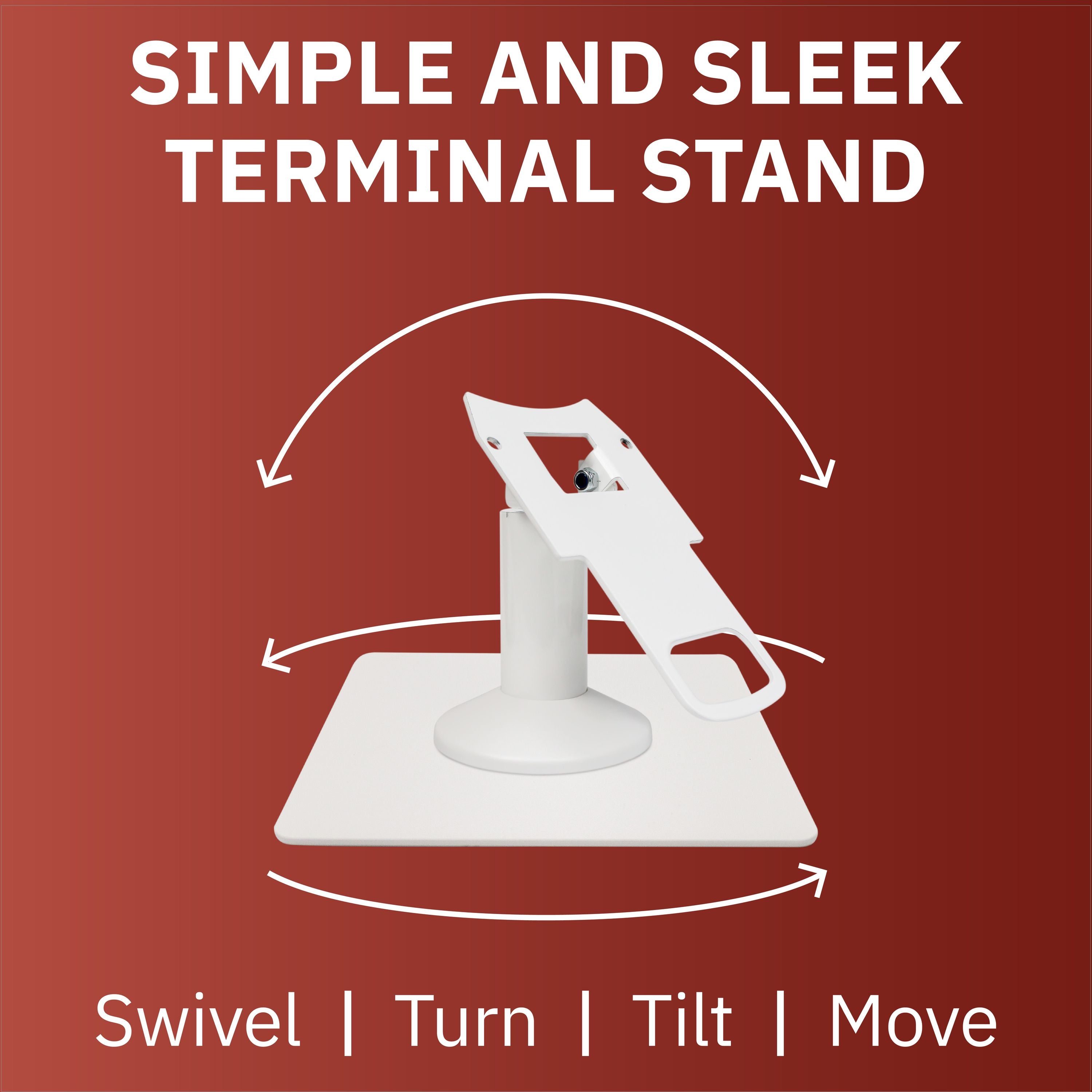 Clover Mini Low Profile Swivel and Tilt Freestanding Metal Stand with Square Plate - DCCSUPPLY.COM