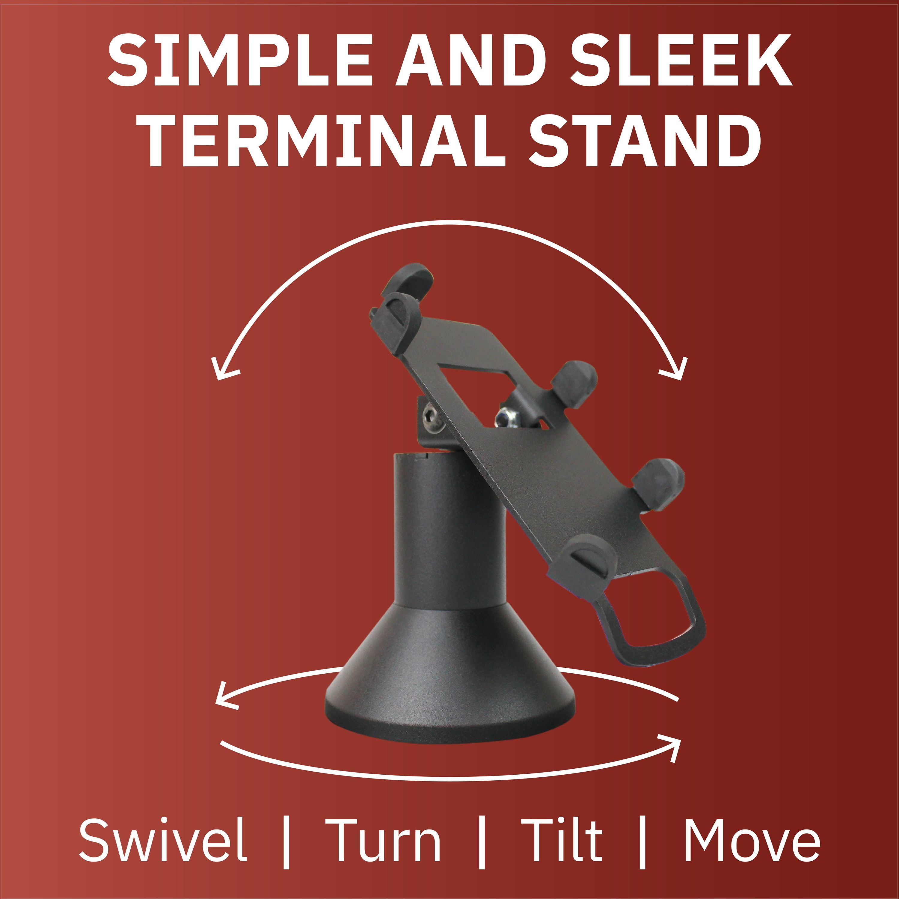 First Data RP10 PIN Pad Low Profile Swivel and Tilt Metal Stand - DCCSUPPLY.COM