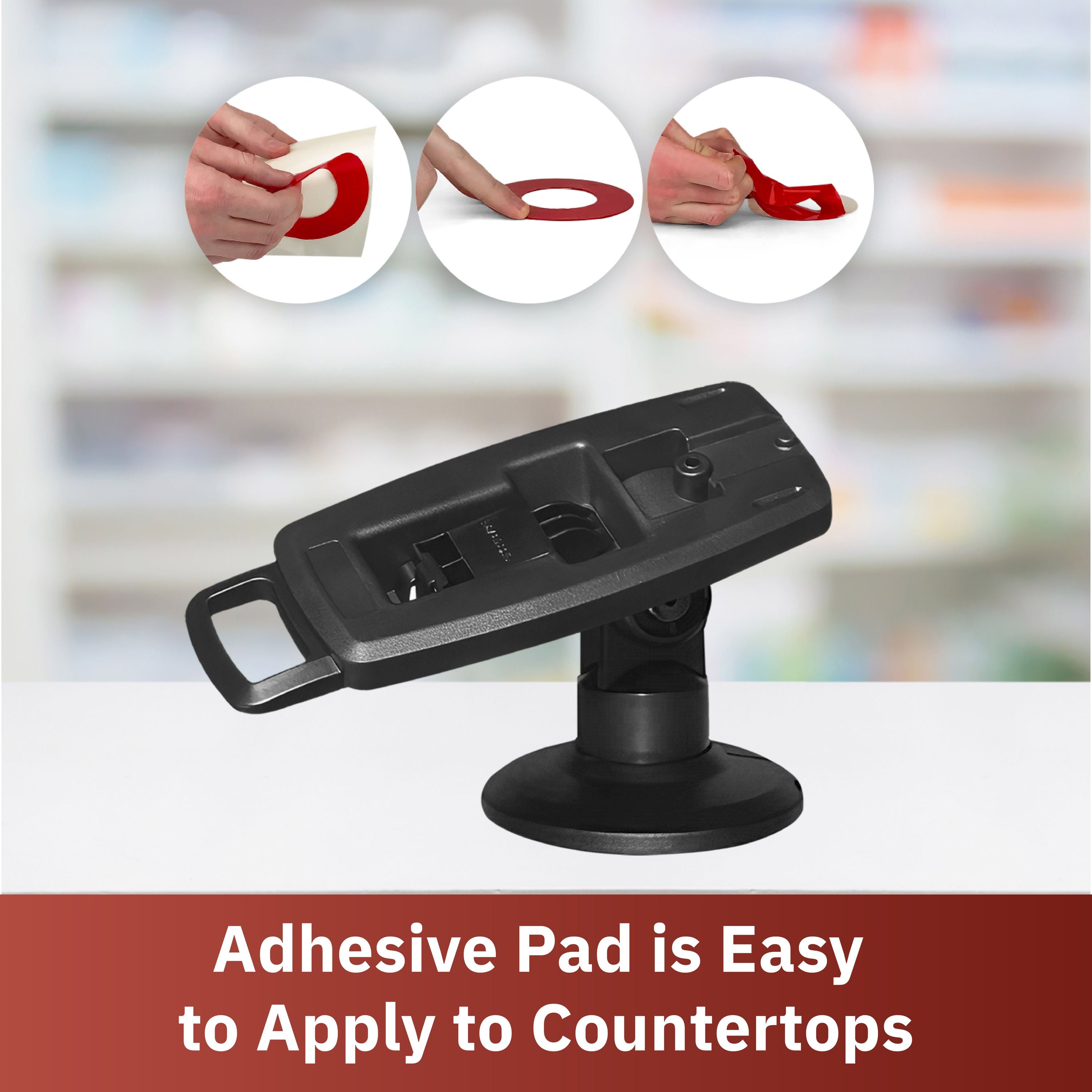 VESA Bracket with 3" Key Locking Compact Pole Mount Terminal Stand - DCCSUPPLY.COM