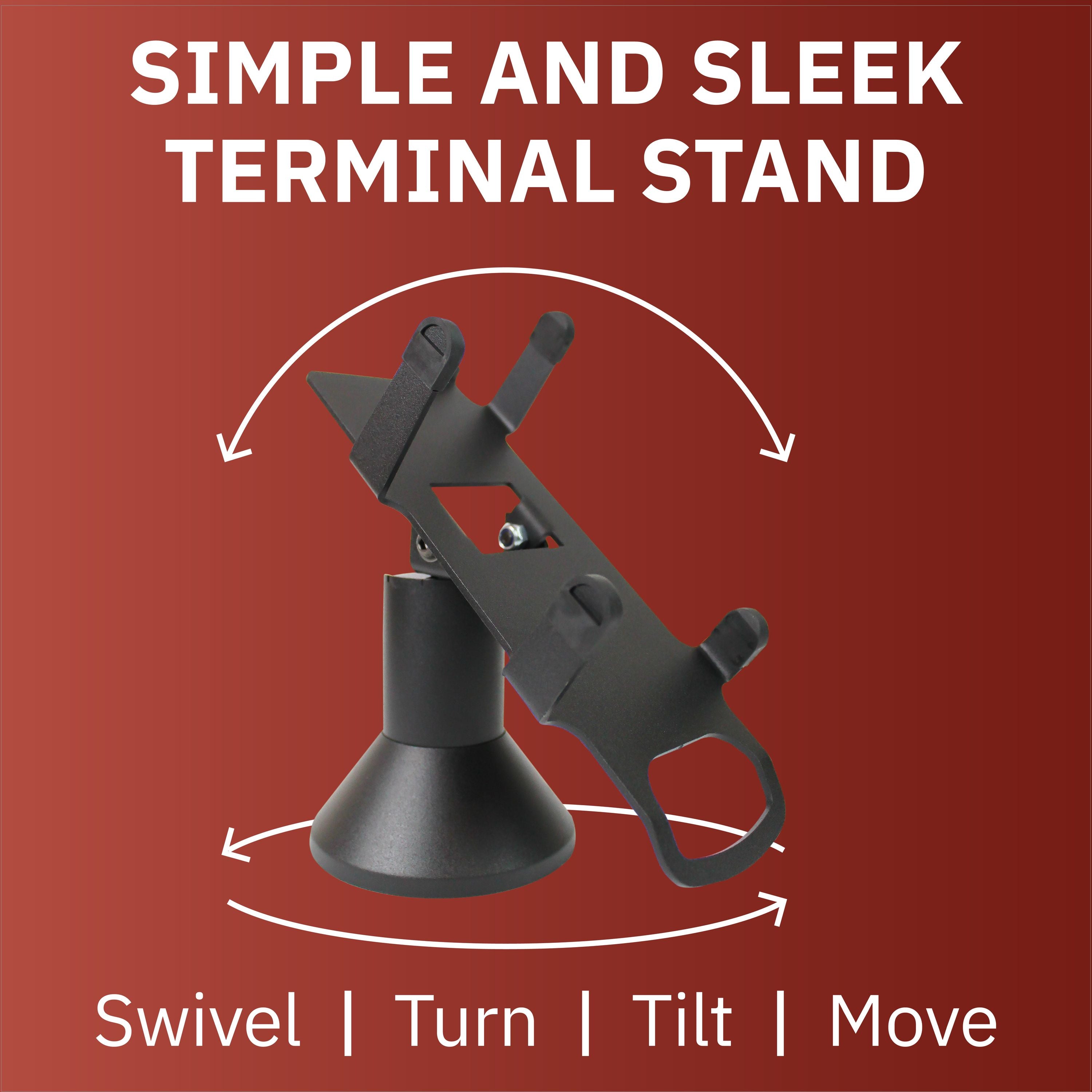 First Data FD150 Low Profile Swivel and Tilt Metal Stand - DCCSUPPLY.COM