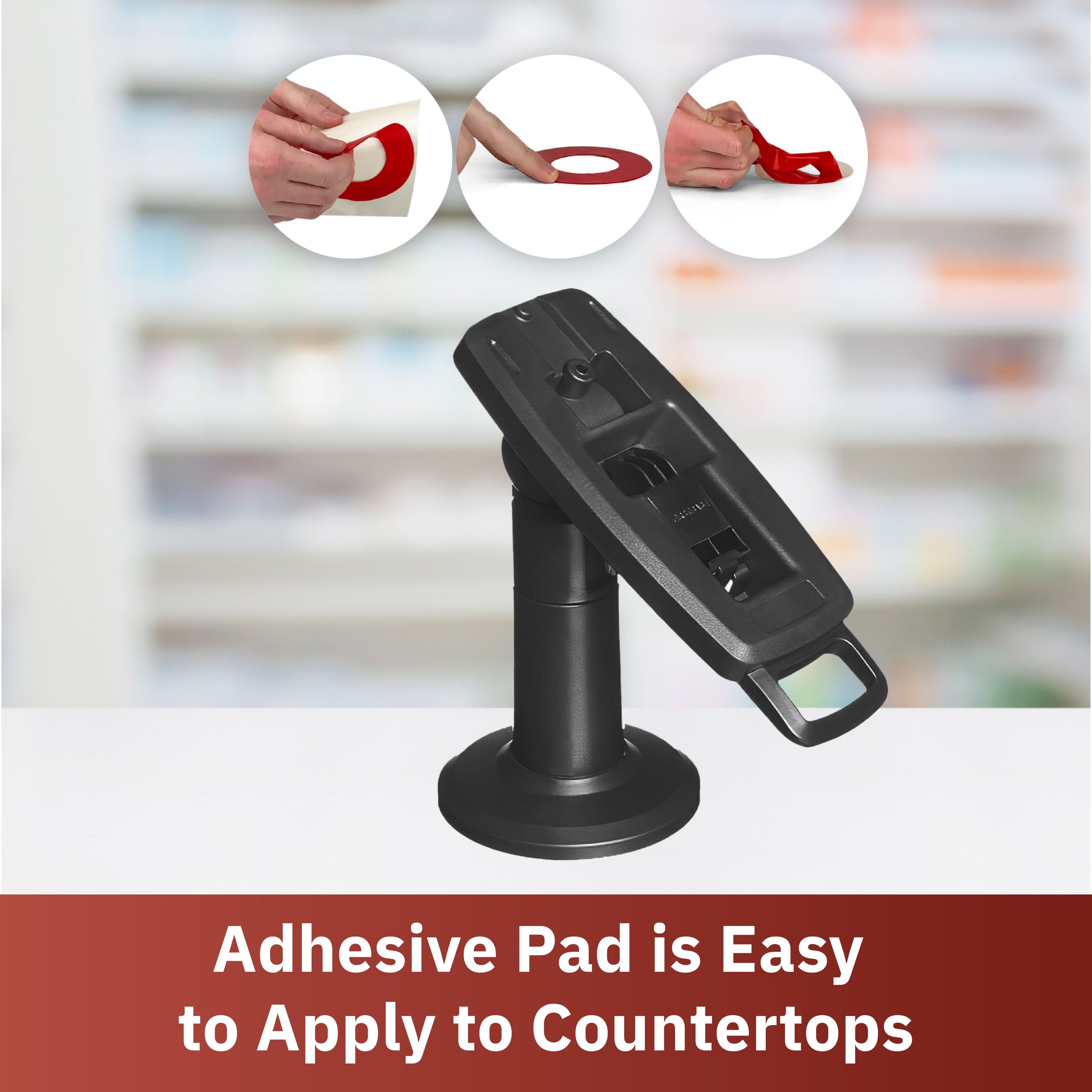 VESA Bracket with 7" Key Locking Compact Pole Mount Terminal Stand - DCCSUPPLY.COM