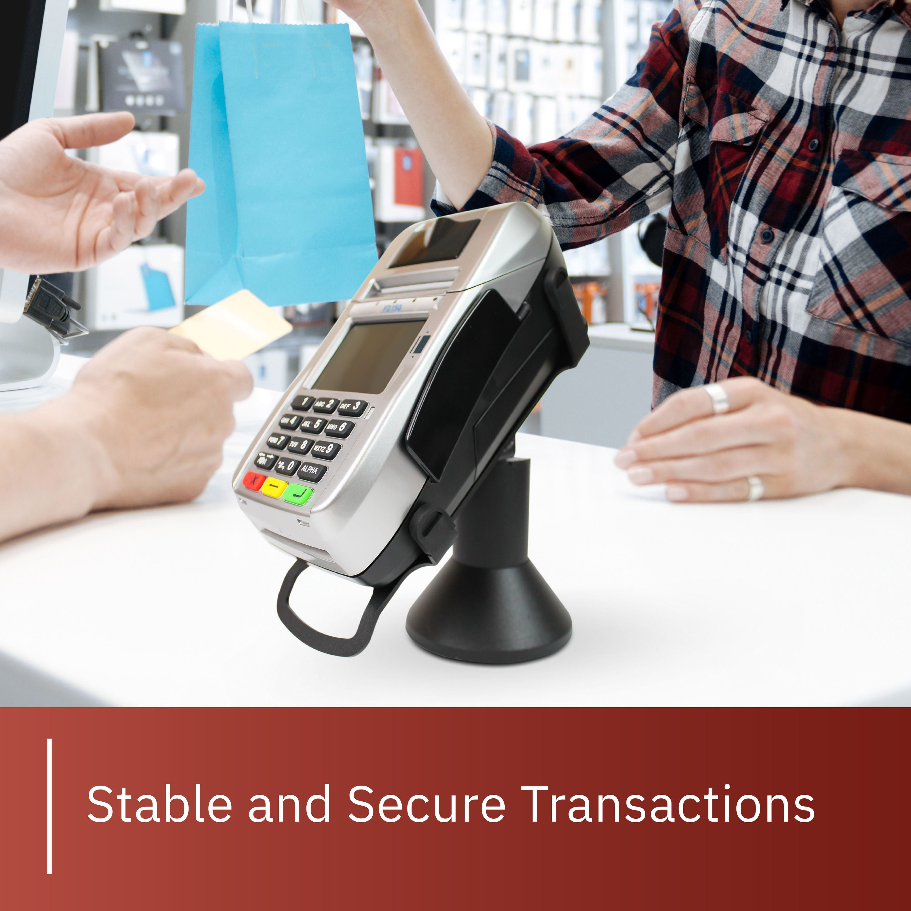 First Data FD150 Low Profile Swivel and Tilt Metal Stand - DCCSUPPLY.COM