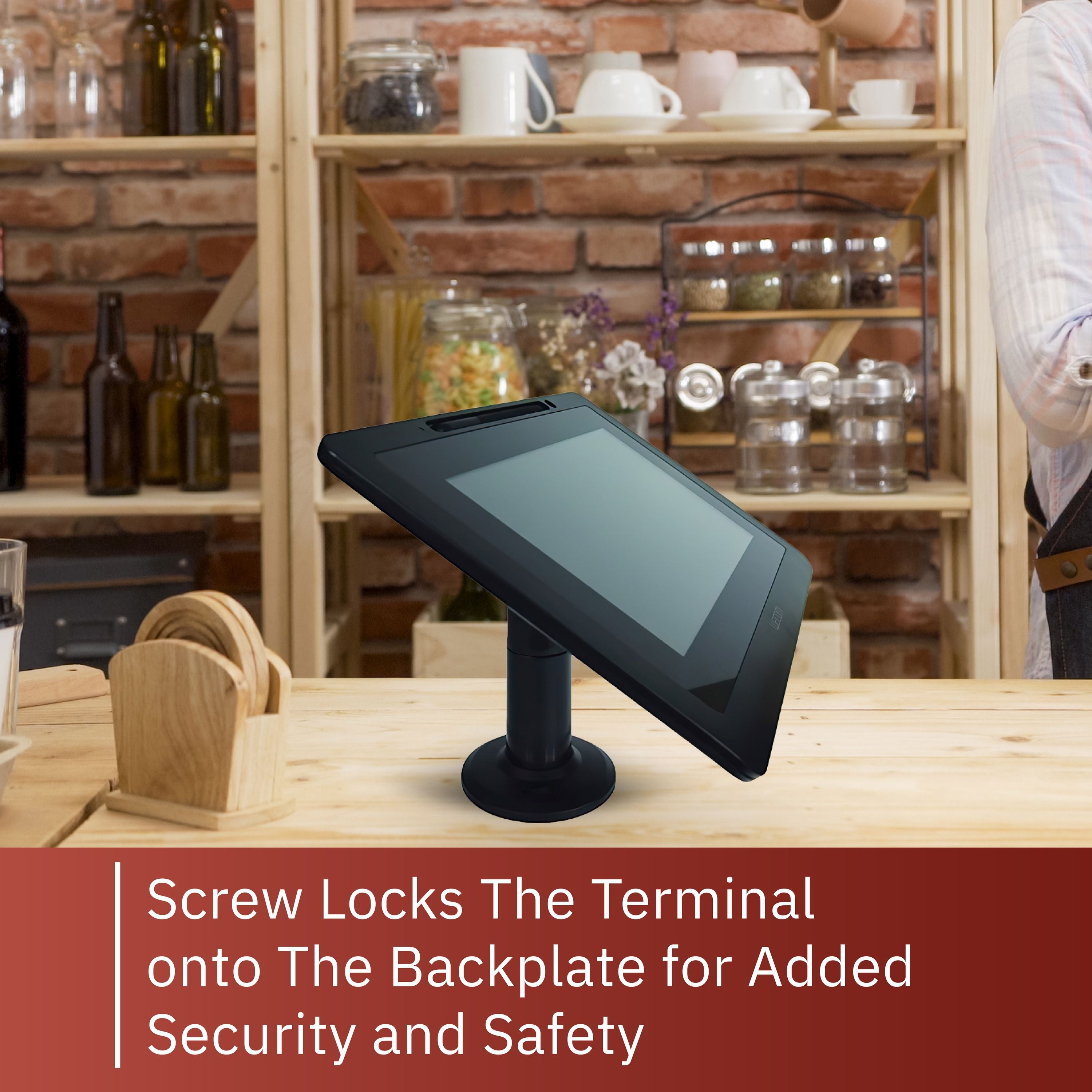 VESA Bracket with 7" Compact Pole Mount Terminal Stand - DCCSUPPLY.COM