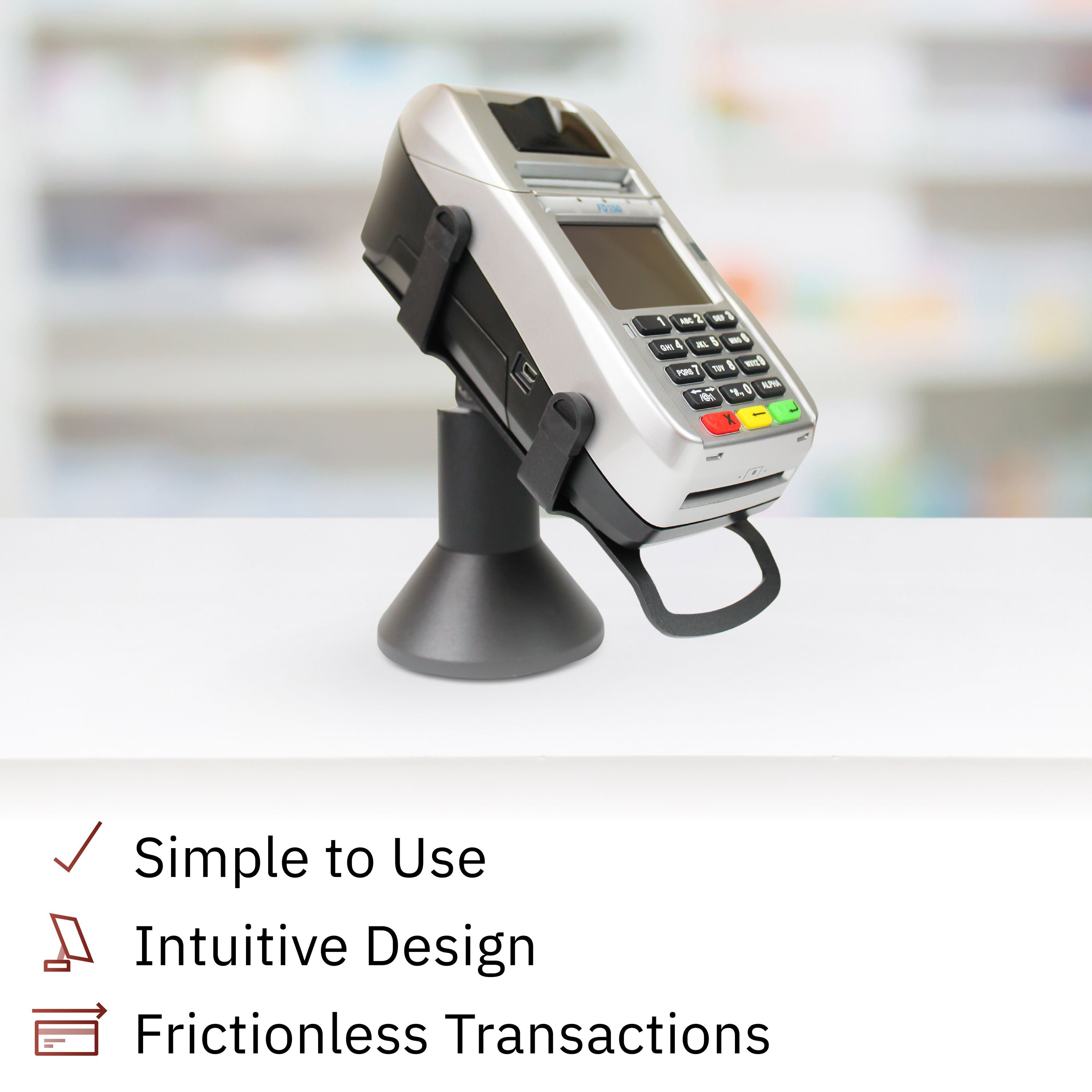 First Data FD150 Low Profile Swivel and Tilt Metal Stand - DCCSUPPLY.COM