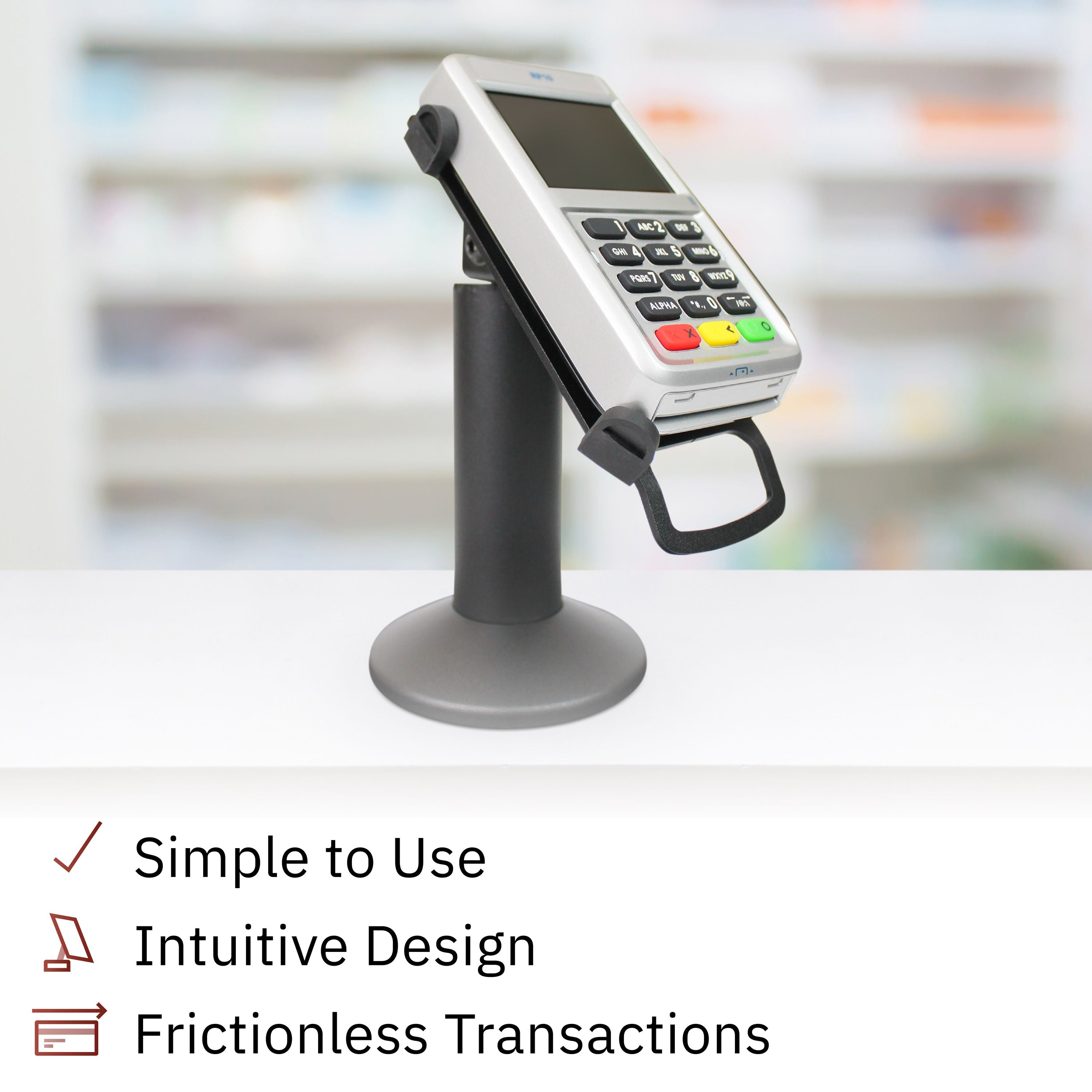 First Data RP10 PIN Pad Swivel and Tilt Metal Stand - DCCSUPPLY.COM