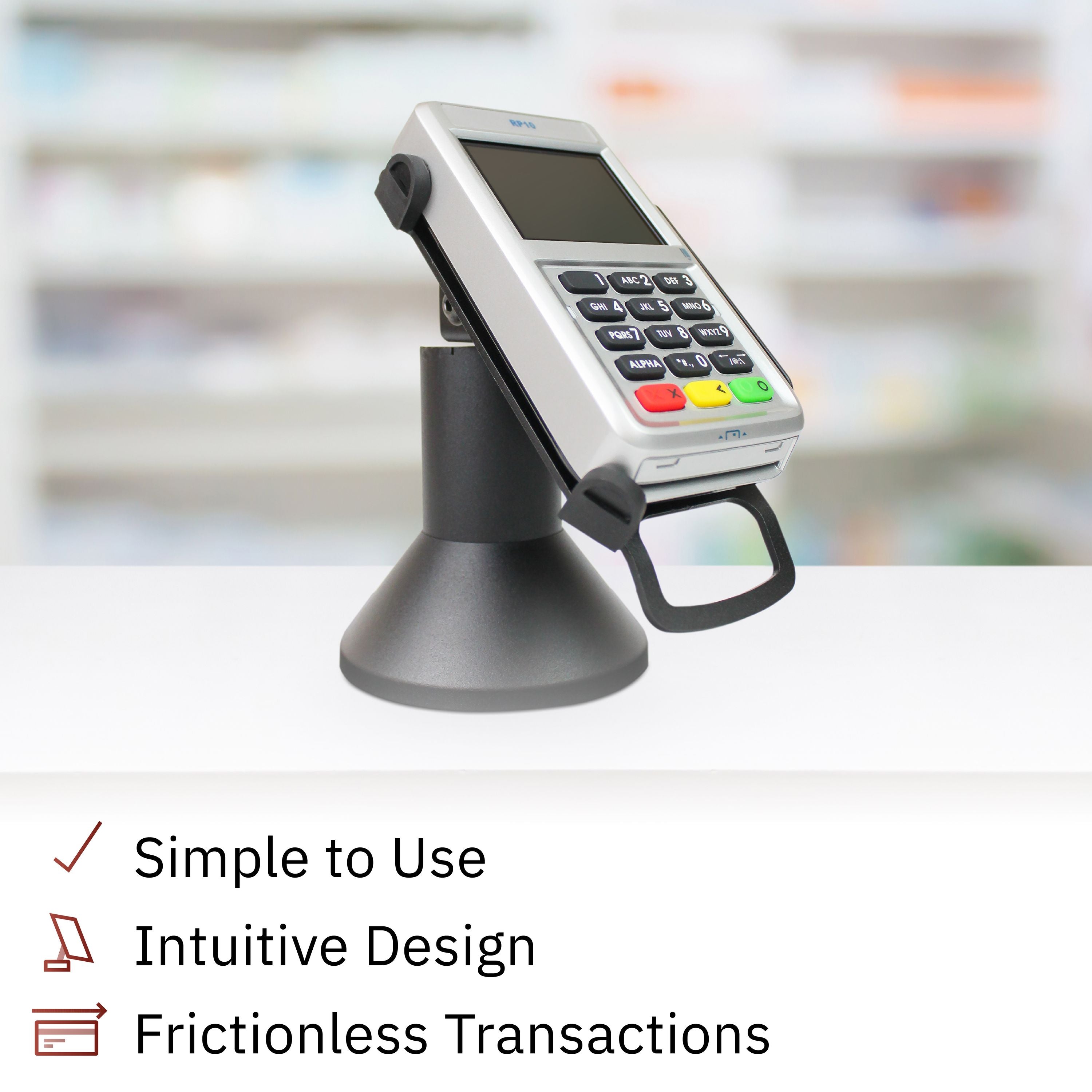 First Data RP10 PIN Pad Low Profile Swivel and Tilt Metal Stand - DCCSUPPLY.COM