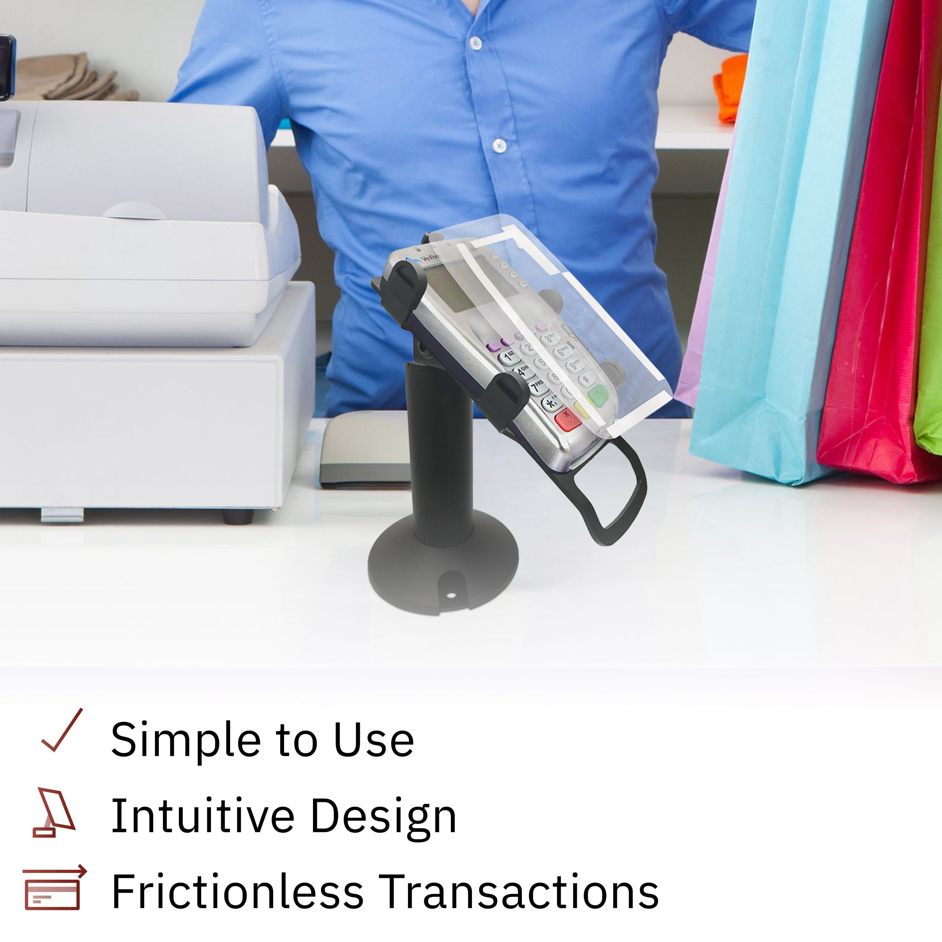Verifone Vx805 Swivel and Tilt Stand and Full Device Protective Cover - DCCSUPPLY.COM