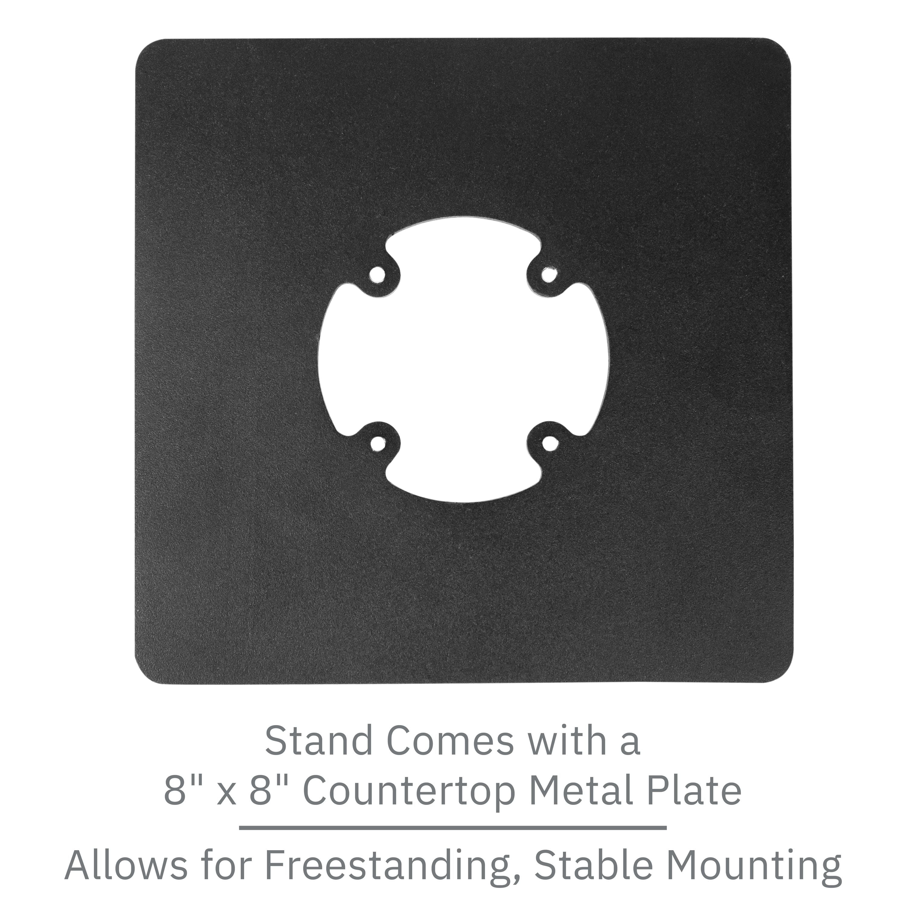 First Data FD35/ FD40 Low Profile Swivel and Tilt Freestanding Metal Stand with Square Plate - DCCSUPPLY.COM
