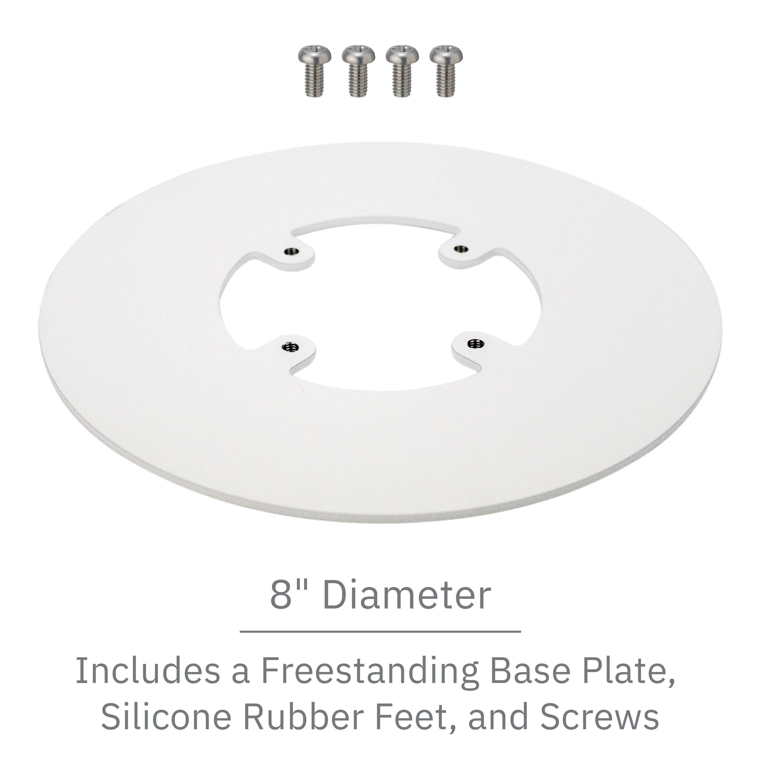 Freestanding Round Base Plate - White - DCCSUPPLY.COM