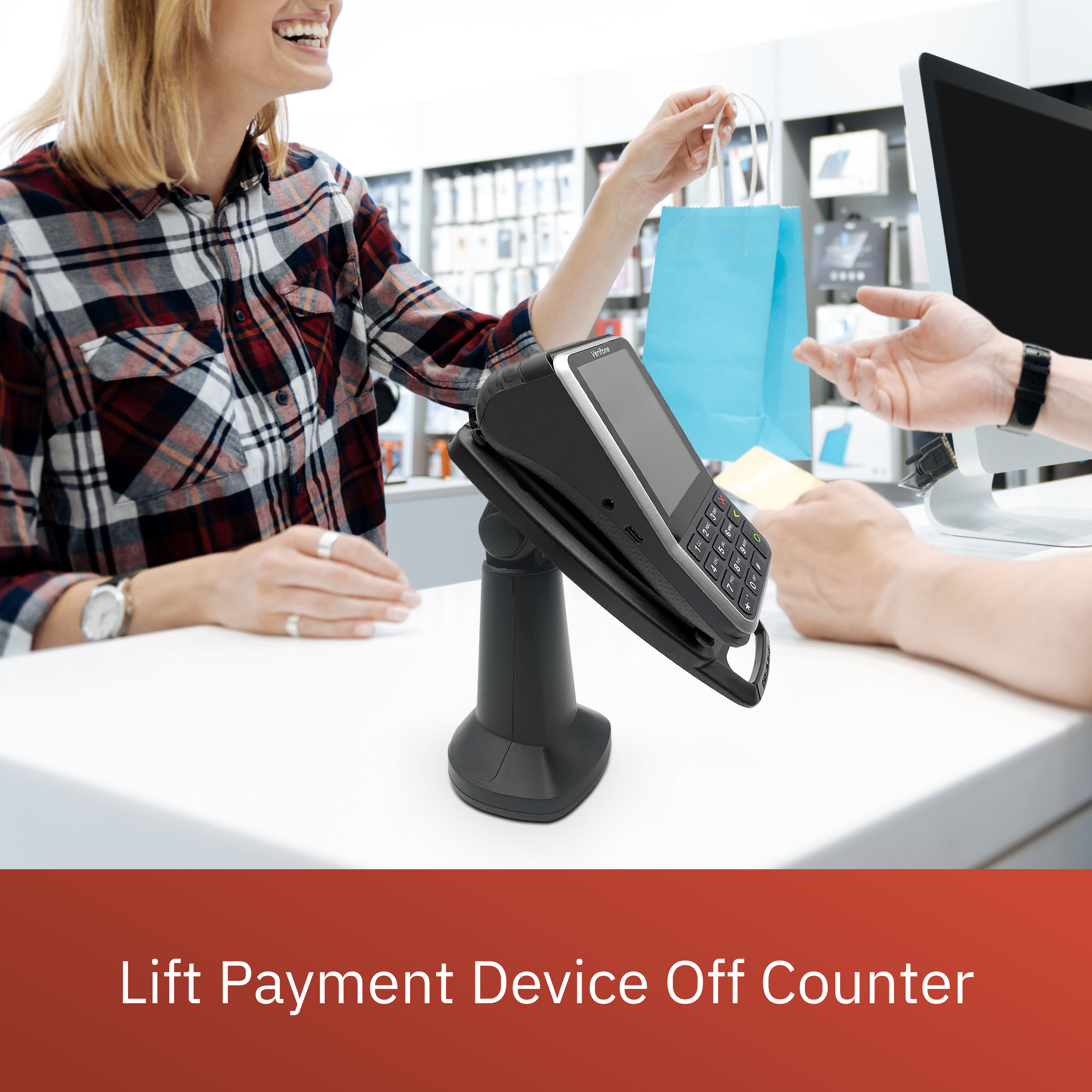 Verifone V200/V400 7" Pole Mount Terminal Stand