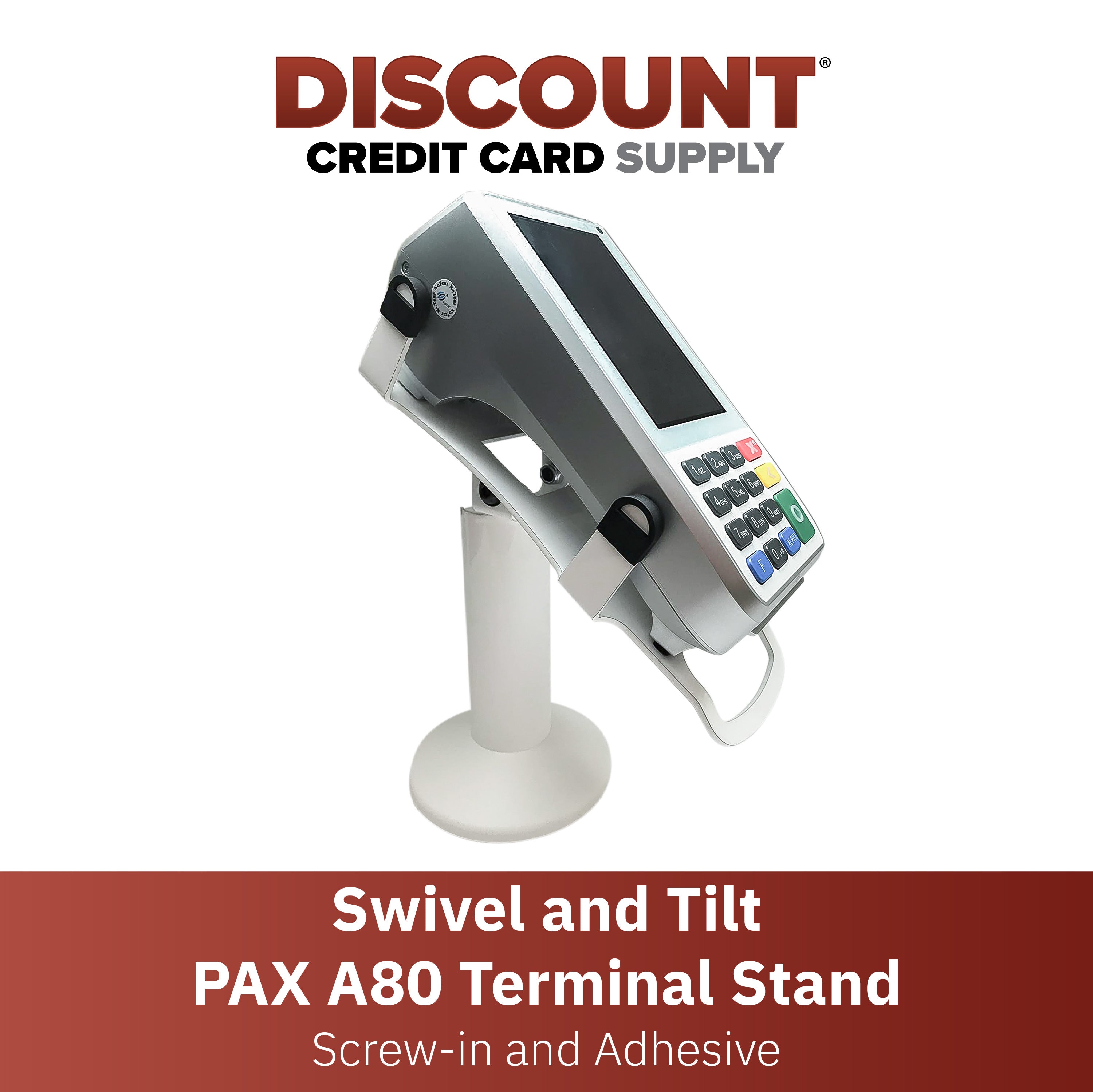 PAX A80 White Swivel and Tilt Stand - DCCSUPPLY.COM