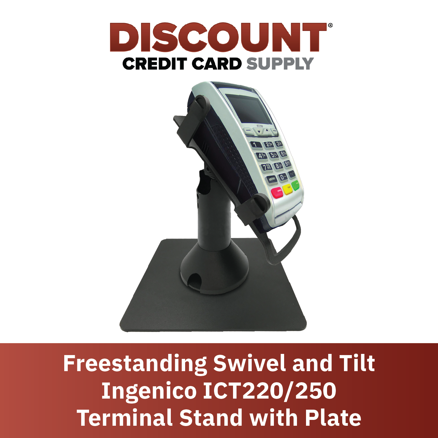 Ingenico ICT 220/250 Freestanding Swivel and Tilt Metal Stand - DCCSUPPLY.COM