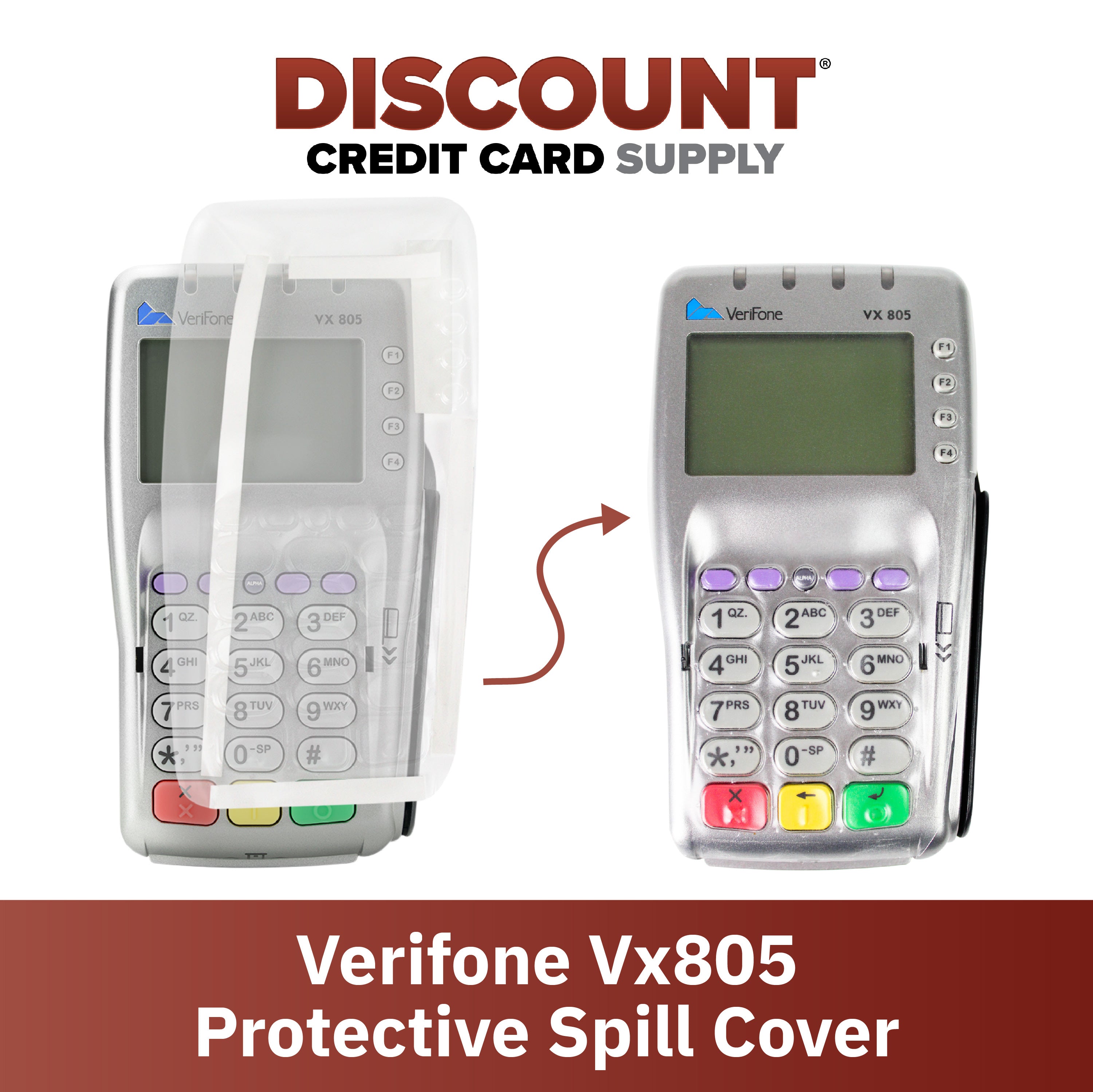 Verifone Vx805 Full Device Protective Spill Cover - DCCSUPPLY.COM