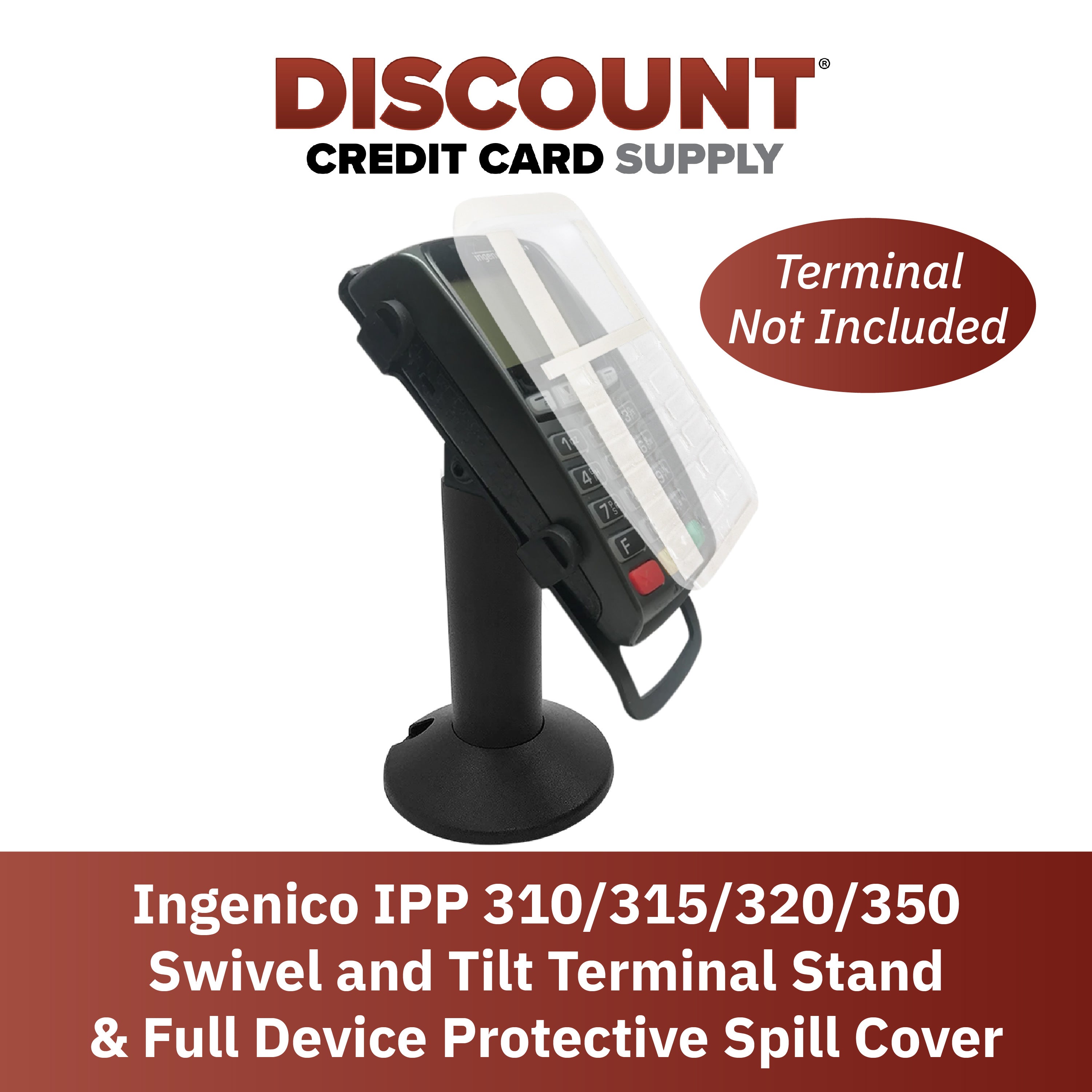 Ingenico IPP310/315/320/350 Swivel and Tilt Stand w/Full Device Protective Cover - DCCSUPPLY.COM