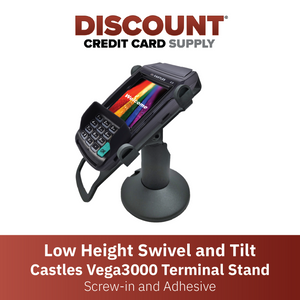 Castles Vega3000 PIN Pad Low Profile Swivel and Tilt Metal Stand - DCCSUPPLY.COM