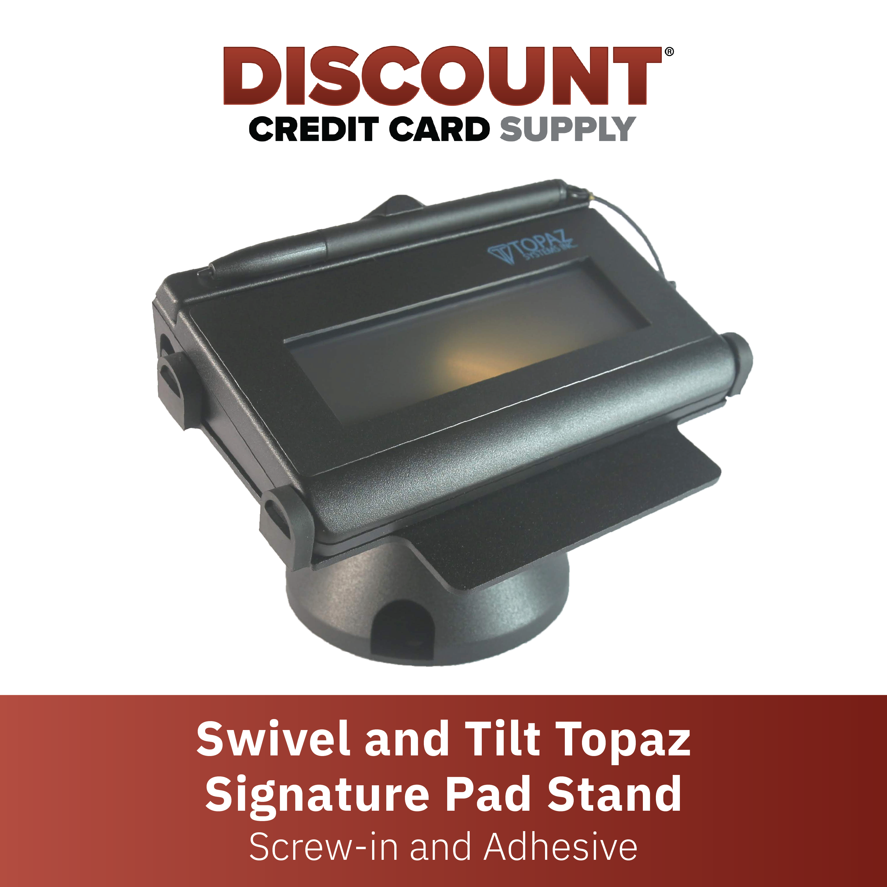 Topaz Signature Pad Low Profile Swivel and Tilt Metal Stand - DCCSUPPLY.COM