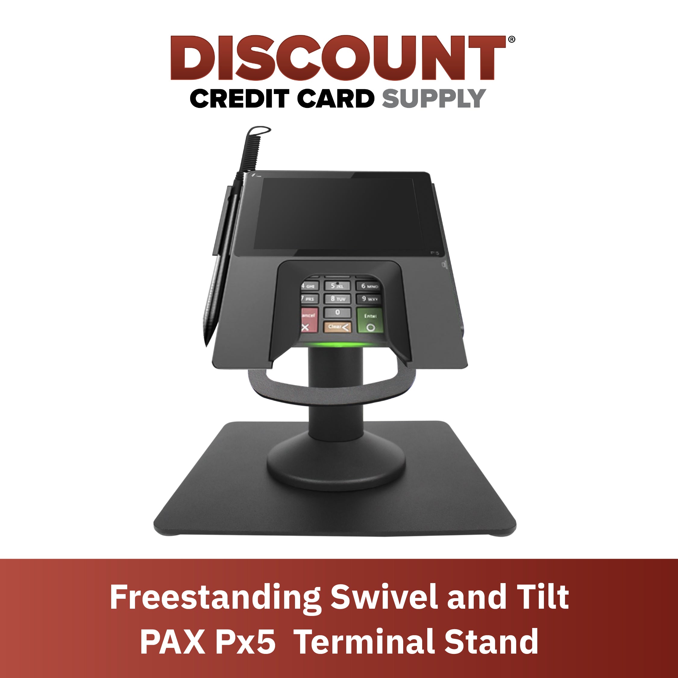 PAX Px5 Freestanding Swivel and Tilt Metal Stand - DCCSUPPLY.COM