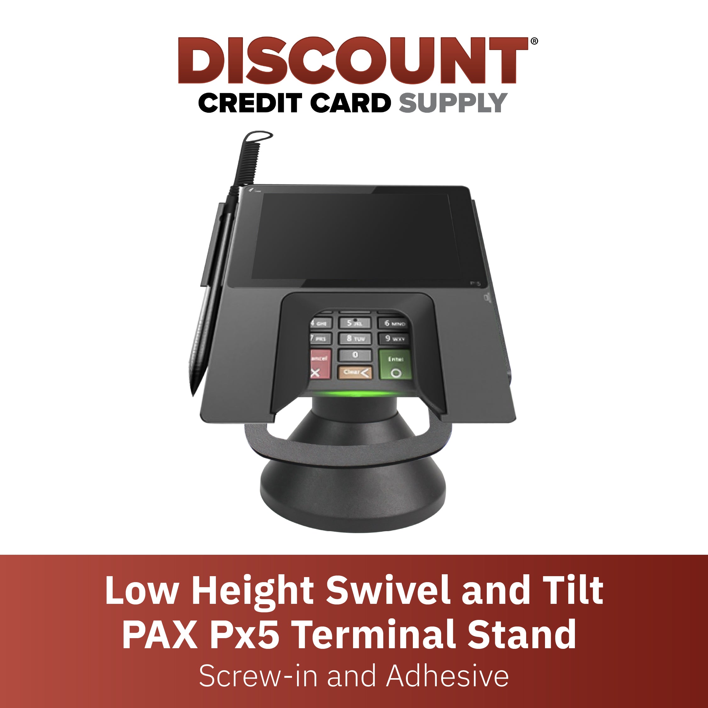 PAX Px5 Low Profile Swivel and Tilt Metal Stand - DCCSUPPLY.COM