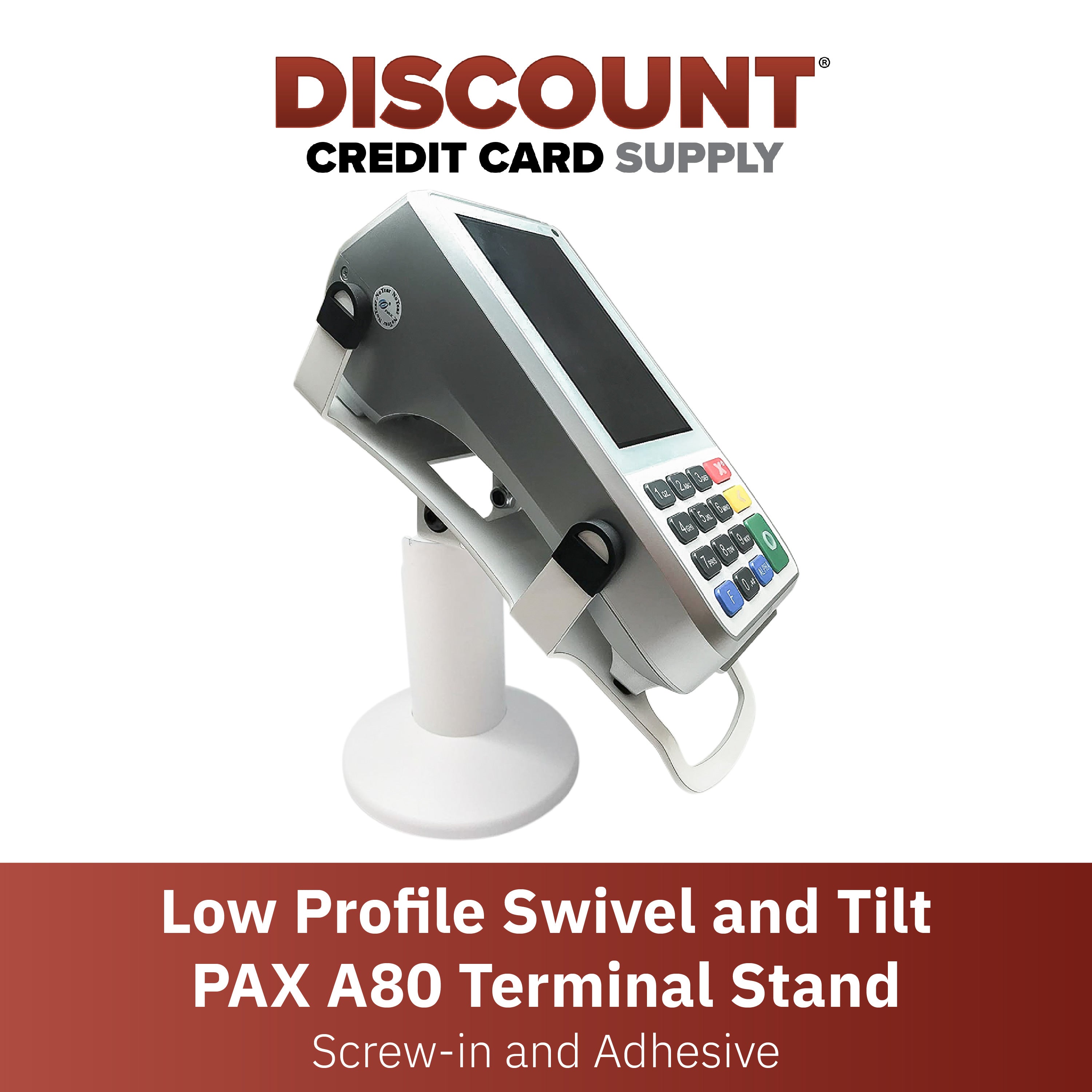 PAX A80 Low Profile Swivel and Tilt Metal Stand - DCCSUPPLY.COM