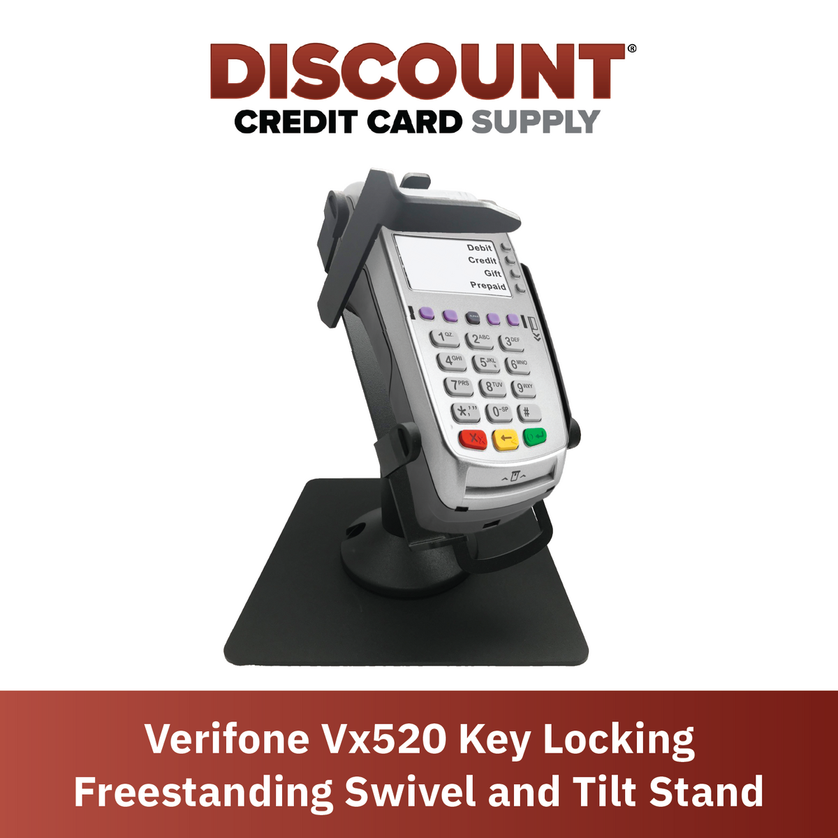 Verifone Vx520 Key Locking Freestanding Swivel and Tilt Stand