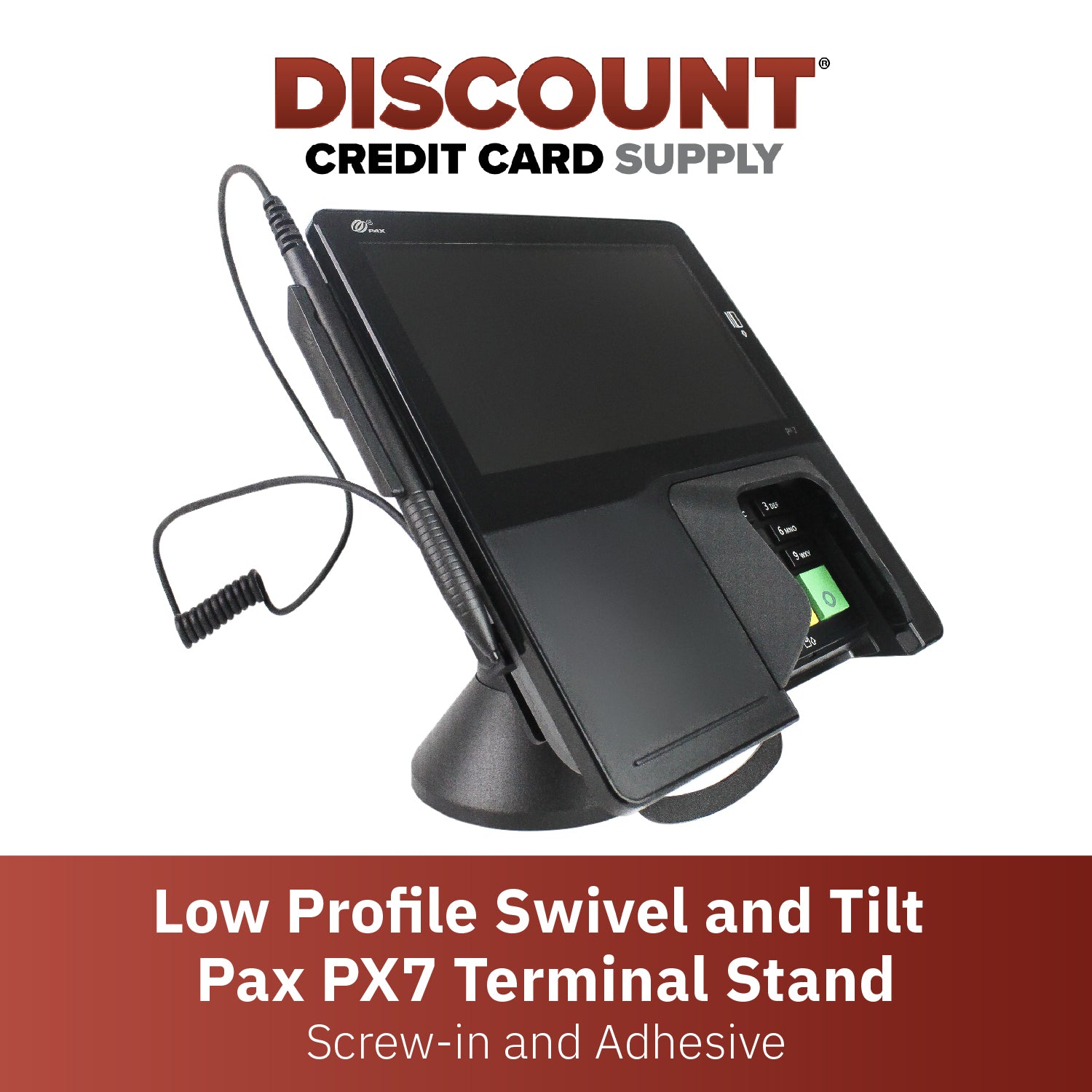 PAX Px7 Low Profile Swivel and Tilt Metal Stand - DCCSUPPLY.COM
