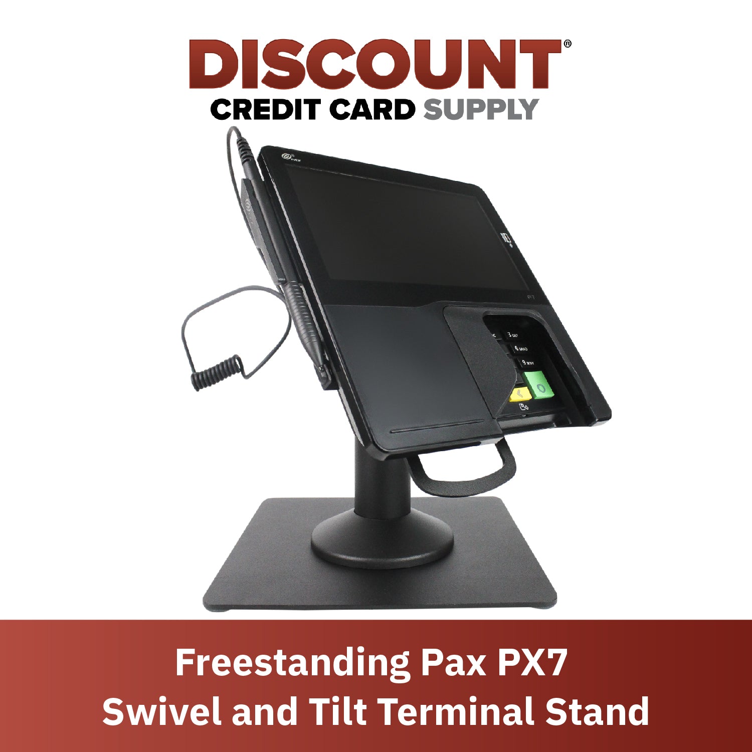 PAX Px7 Freestanding Swivel and Tilt Metal Stand - DCCSUPPLY.COM