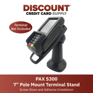 PAX S300 7" Pole Mount Terminal Stand - DCCSUPPLY.COM