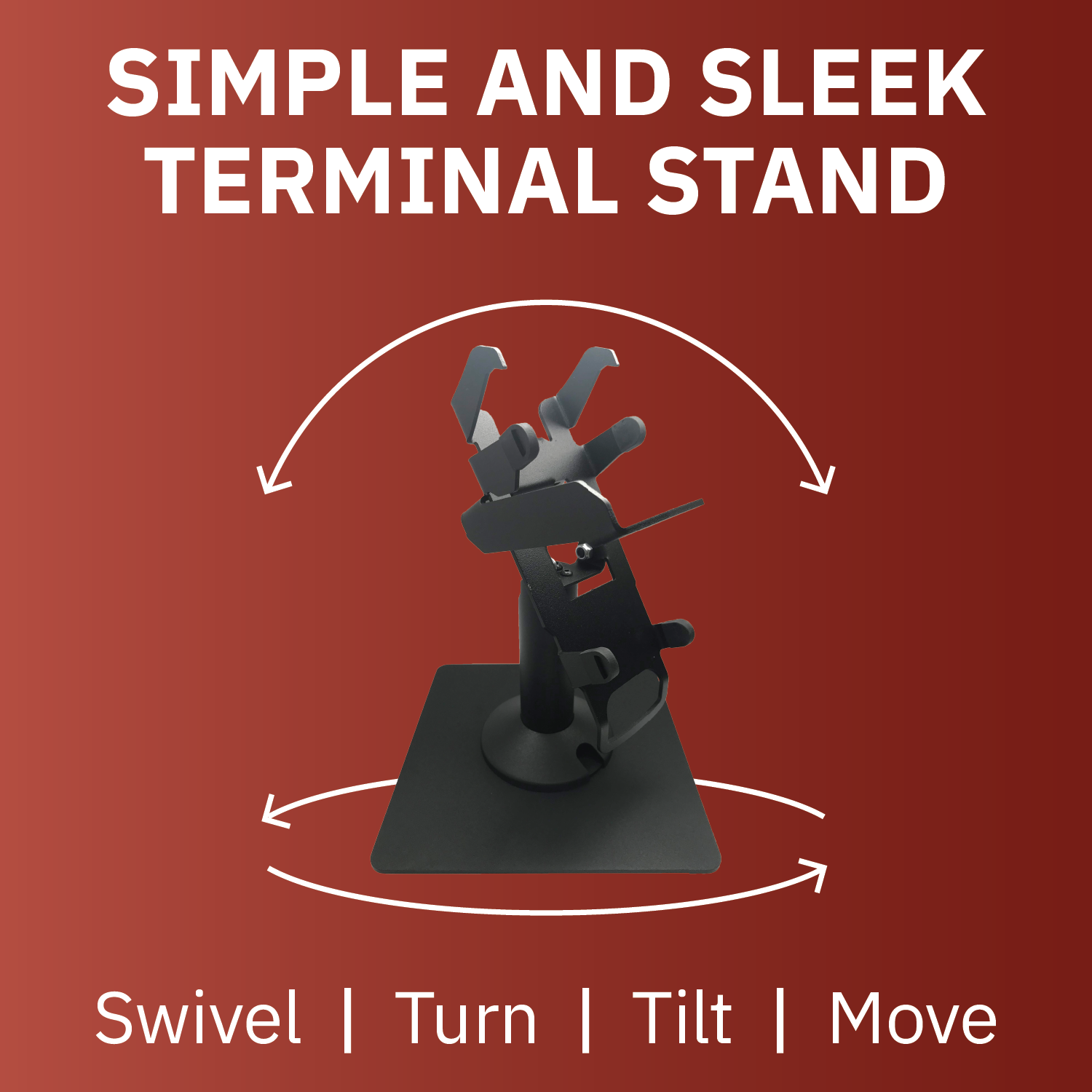 Ingenico ICT 220/250 Key Locking Freestanding Swivel and Tilt Metal Stand - DCCSUPPLY.COM