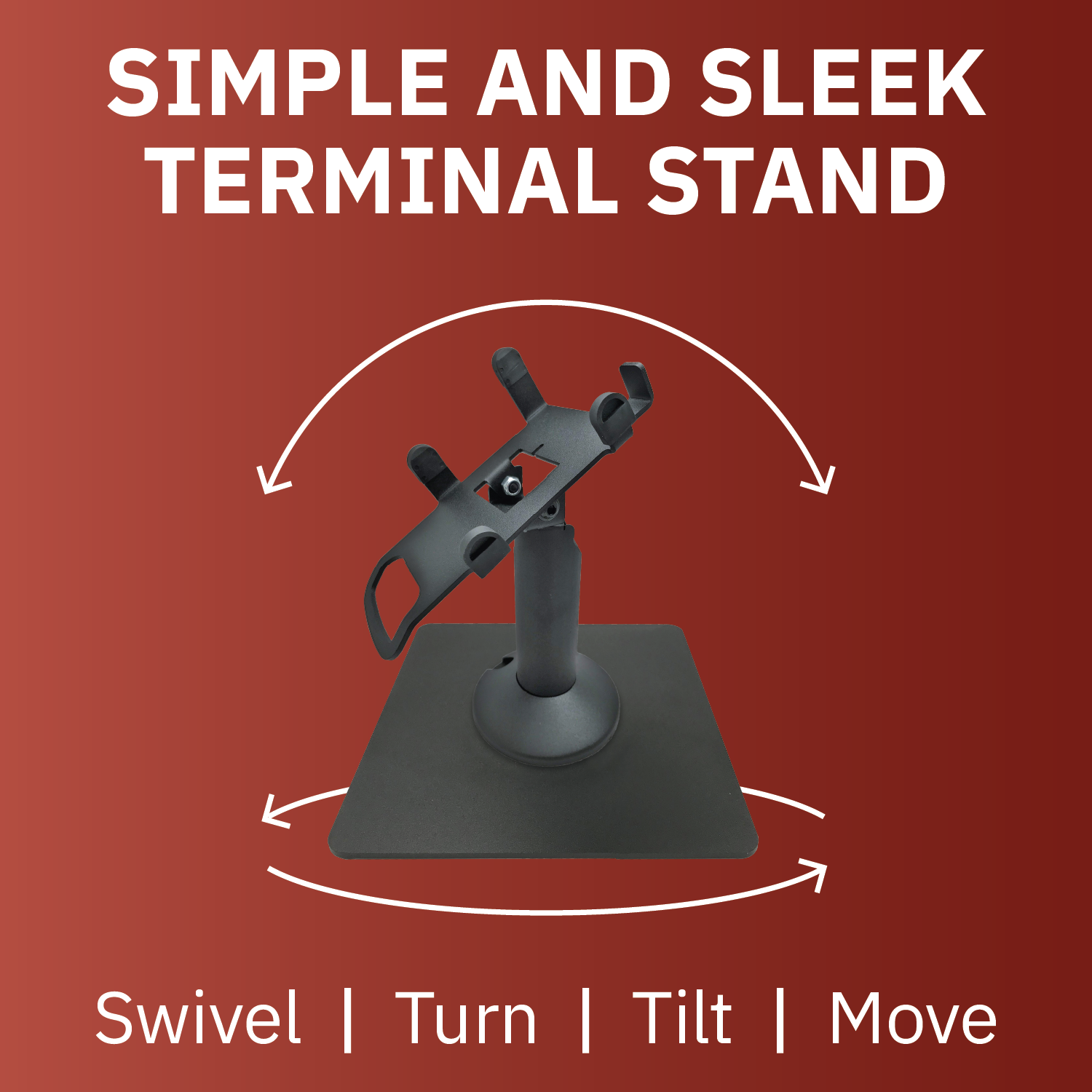 Castles Vega3000 PIN Pad Freestanding Swivel and Tilt Metal Stand - DCCSUPPLY.COM