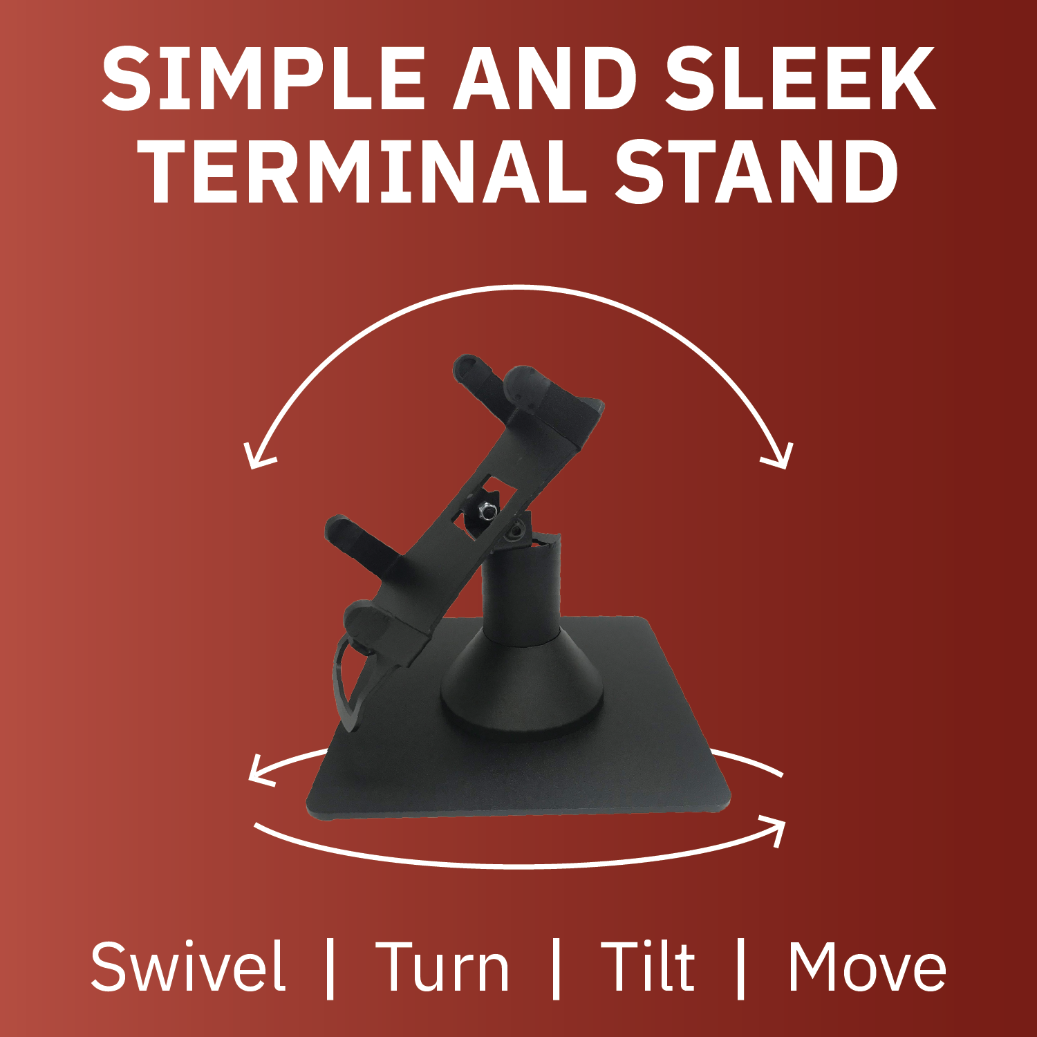 Verifone Vx520 Low Profile Swivel and Tilt Freestanding Metal Stand - DCCSUPPLY.COM