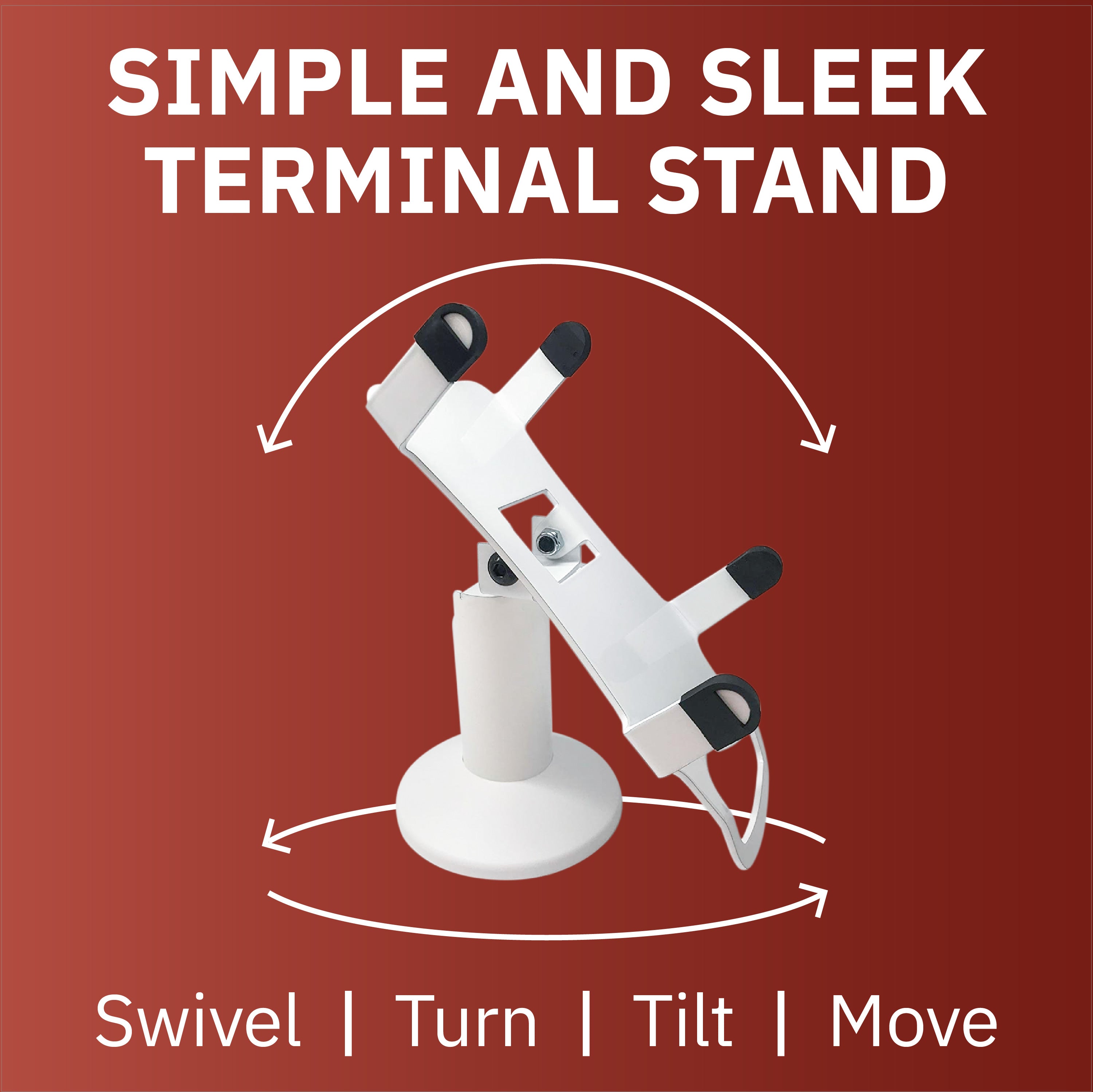 PAX A80 Low Profile Swivel and Tilt Metal Stand - DCCSUPPLY.COM