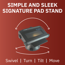 Load image into Gallery viewer, Topaz Signature Pad Low Profile Swivel and Tilt Metal Stand - DCCSUPPLY.COM
