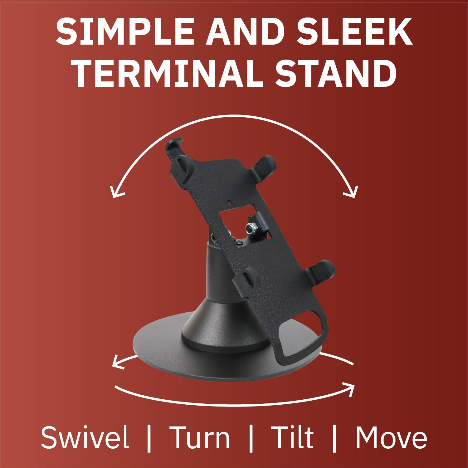 Ingenico IPP310 / IPP320 / IPP350 Low Profile Freestanding Swivel Stand with Round Plate - DCCSUPPLY.COM