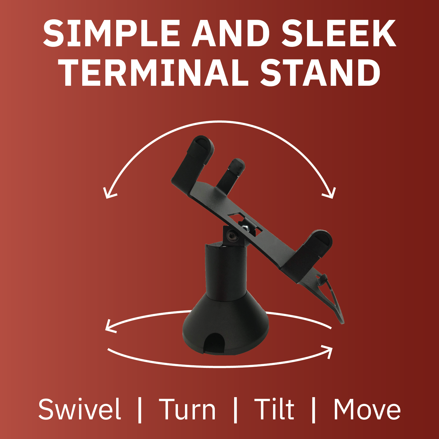 Verifone Vx520 Low Profile Swivel and Tilt Metal Stand - DCCSUPPLY.COM