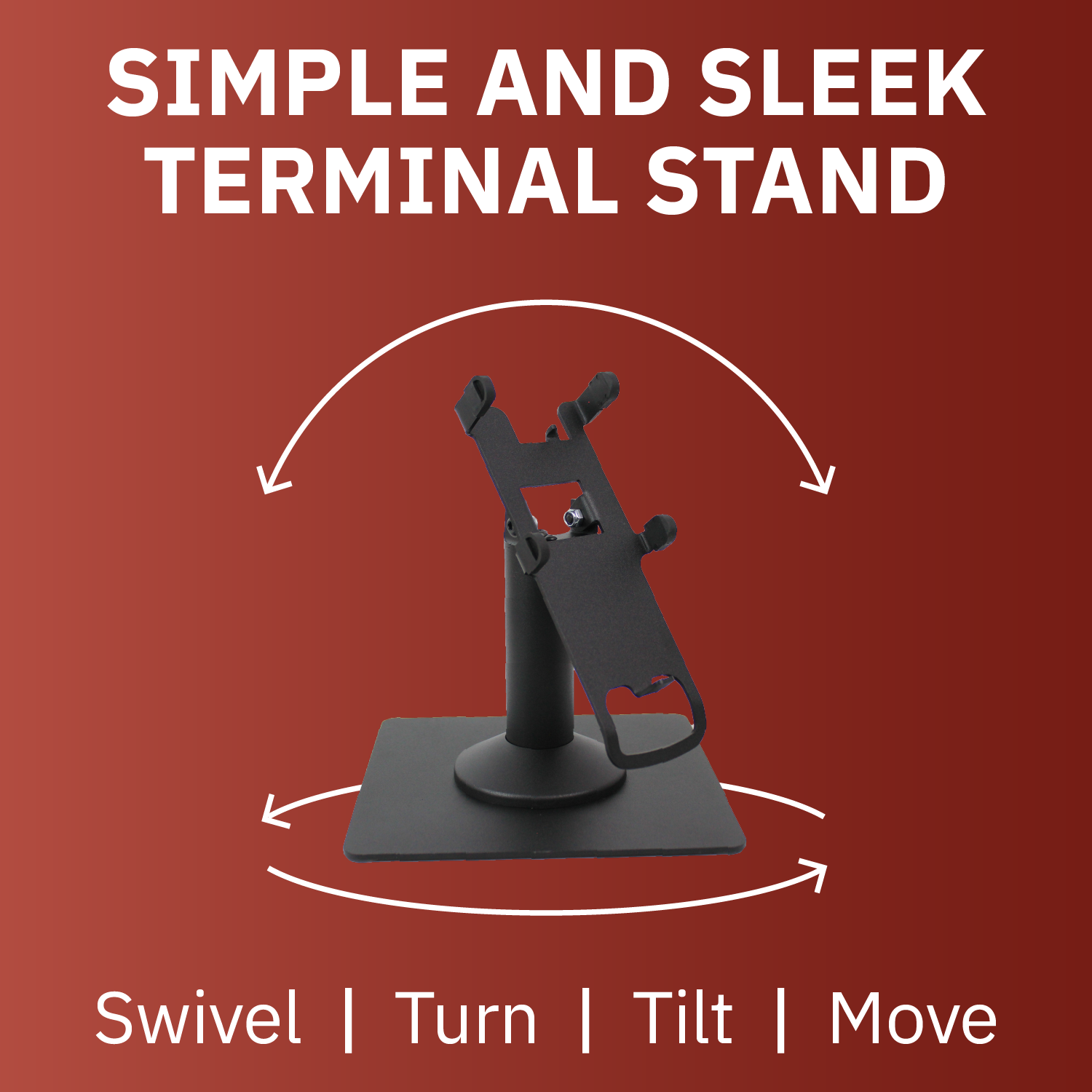 Verifone V200, V400 Freestanding Swivel and Tilt Metal Stand - DCCSUPPLY.COM
