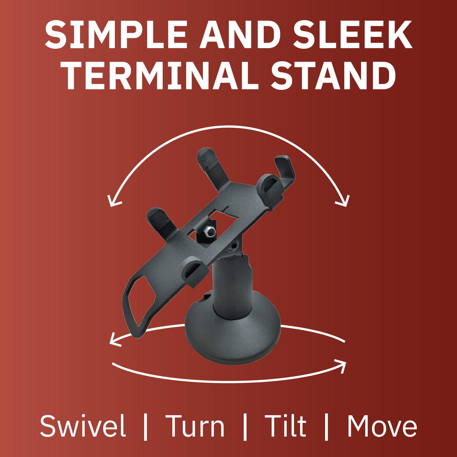 Castles Vega3000 PIN Pad Low Profile Swivel and Tilt Metal Stand - DCCSUPPLY.COM