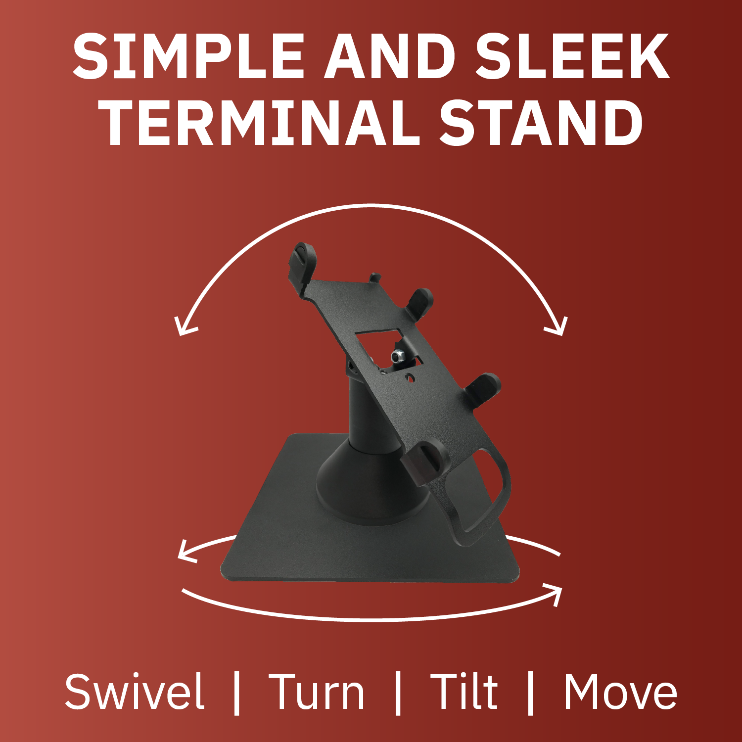 PAX S300 / SP30 Low Profile Swivel and Tilt Freestanding Metal Stand with Square Plate - DCCSUPPLY.COM