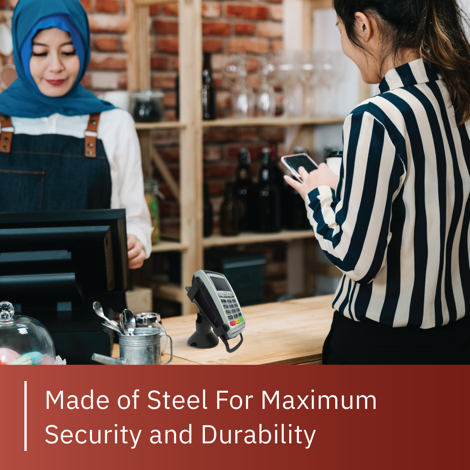 Ingenico ICT 220/250 Low Profile Swivel and Tilt Metal Stand - DCCSUPPLY.COM