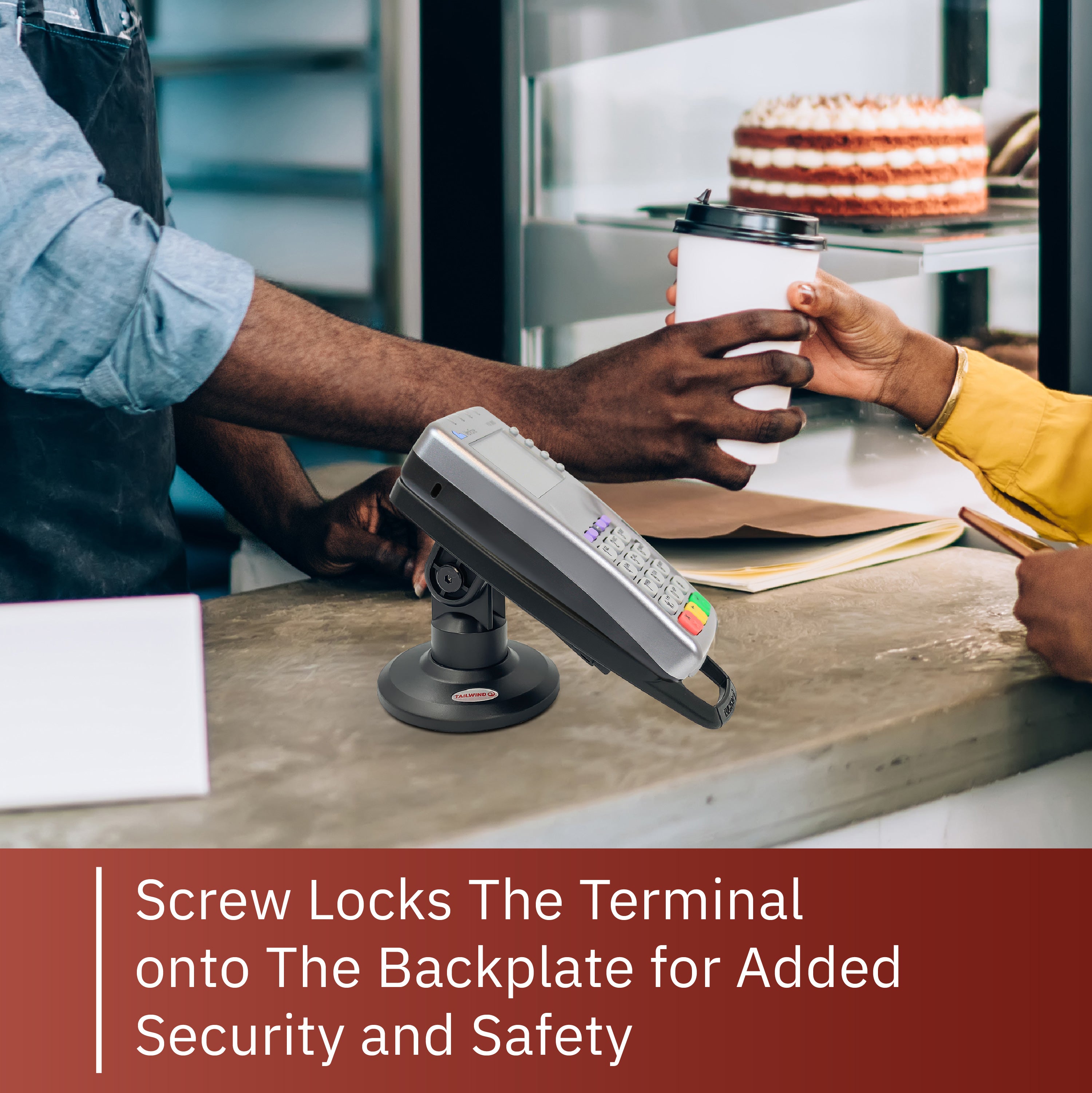 Verifone Vx805 3" Compact Pole Mount Terminal Stand - DCCSUPPLY.COM